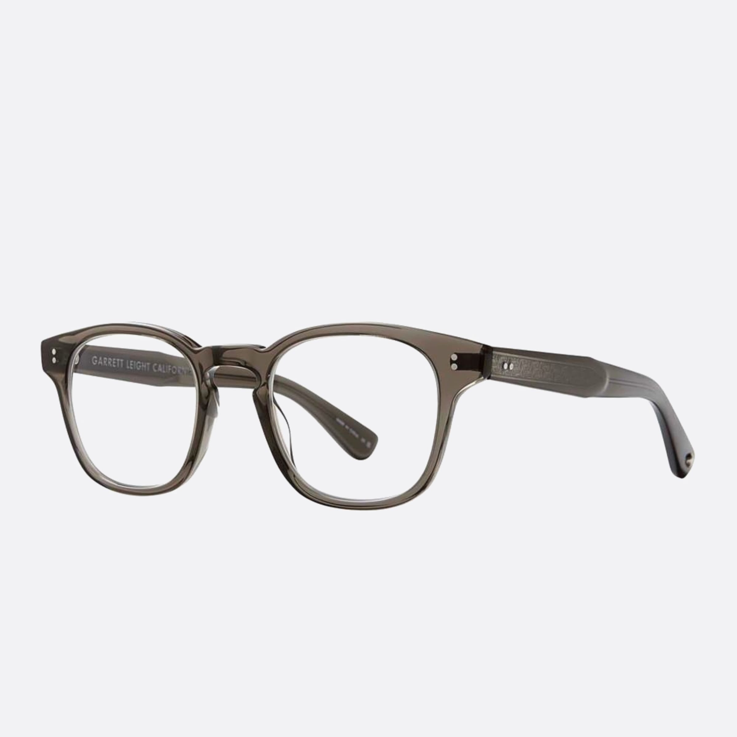 Garrett 47mm Leight Ace Blgl Black Squared Unisex Eyeglasses - Side View
