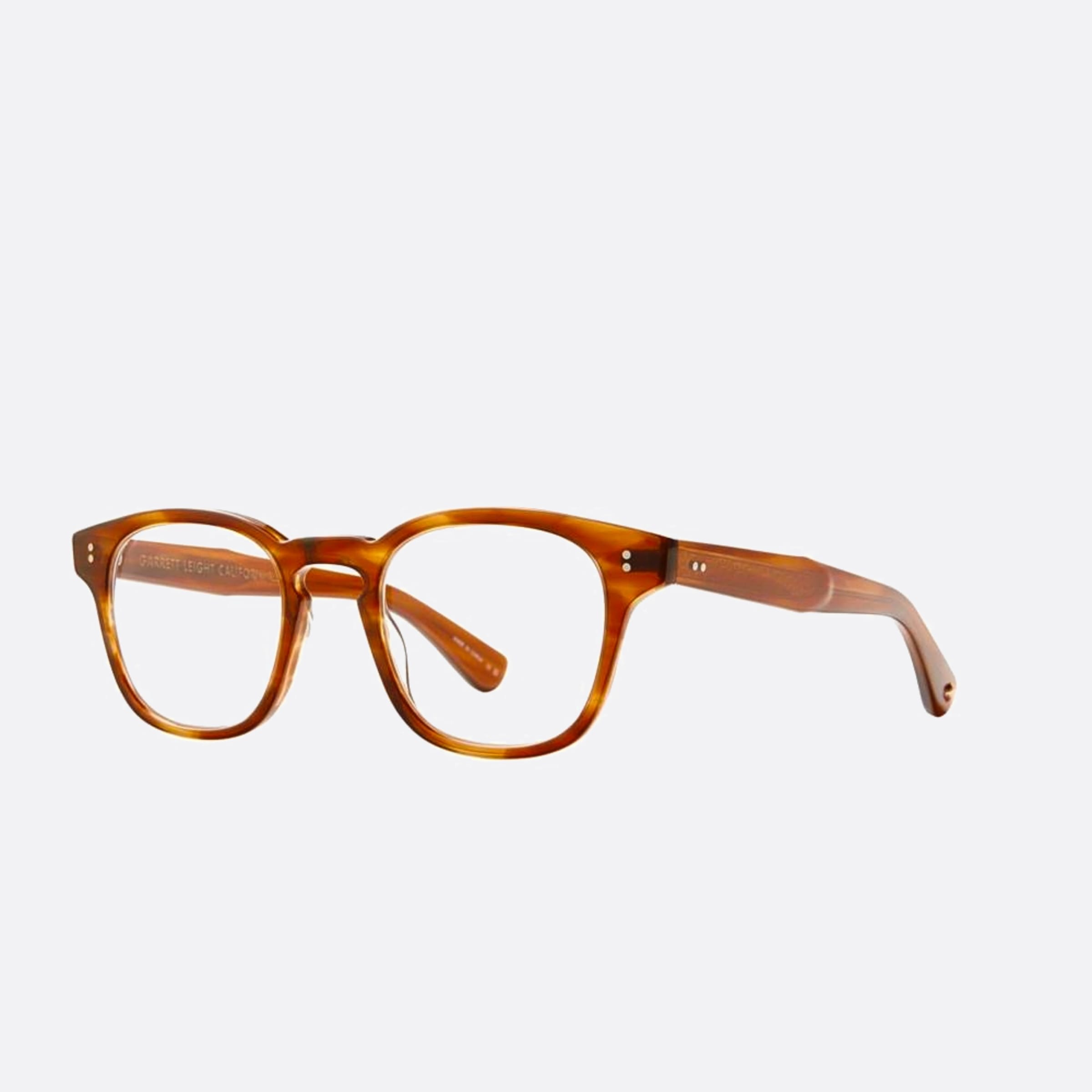 Garrett 47mm Leight Ace Havana Squared Unisex Eyeglasses - Side View