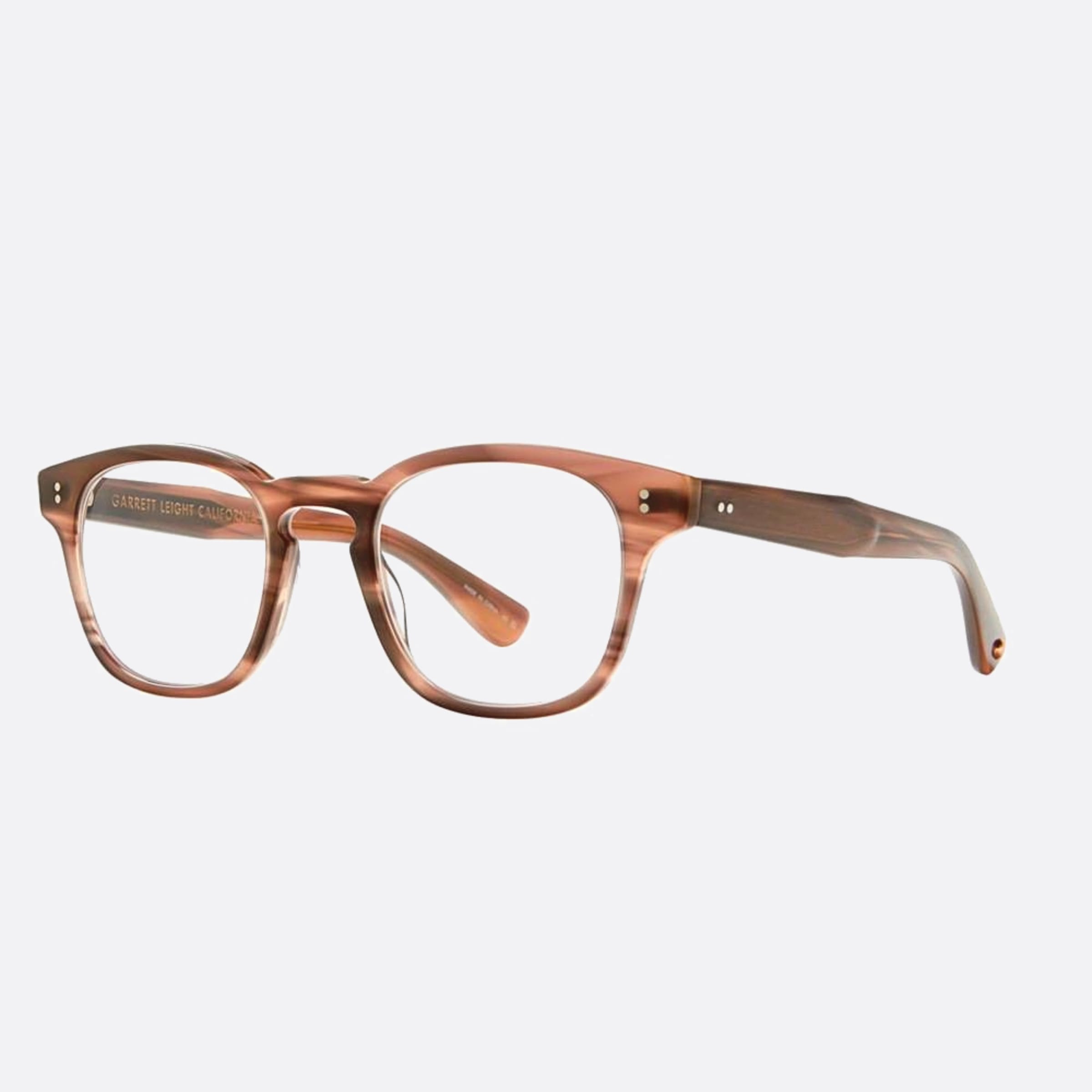 Garrett 47mm Leight Ace Sqt Havana Squared Unisex Eyeglasses - Side View