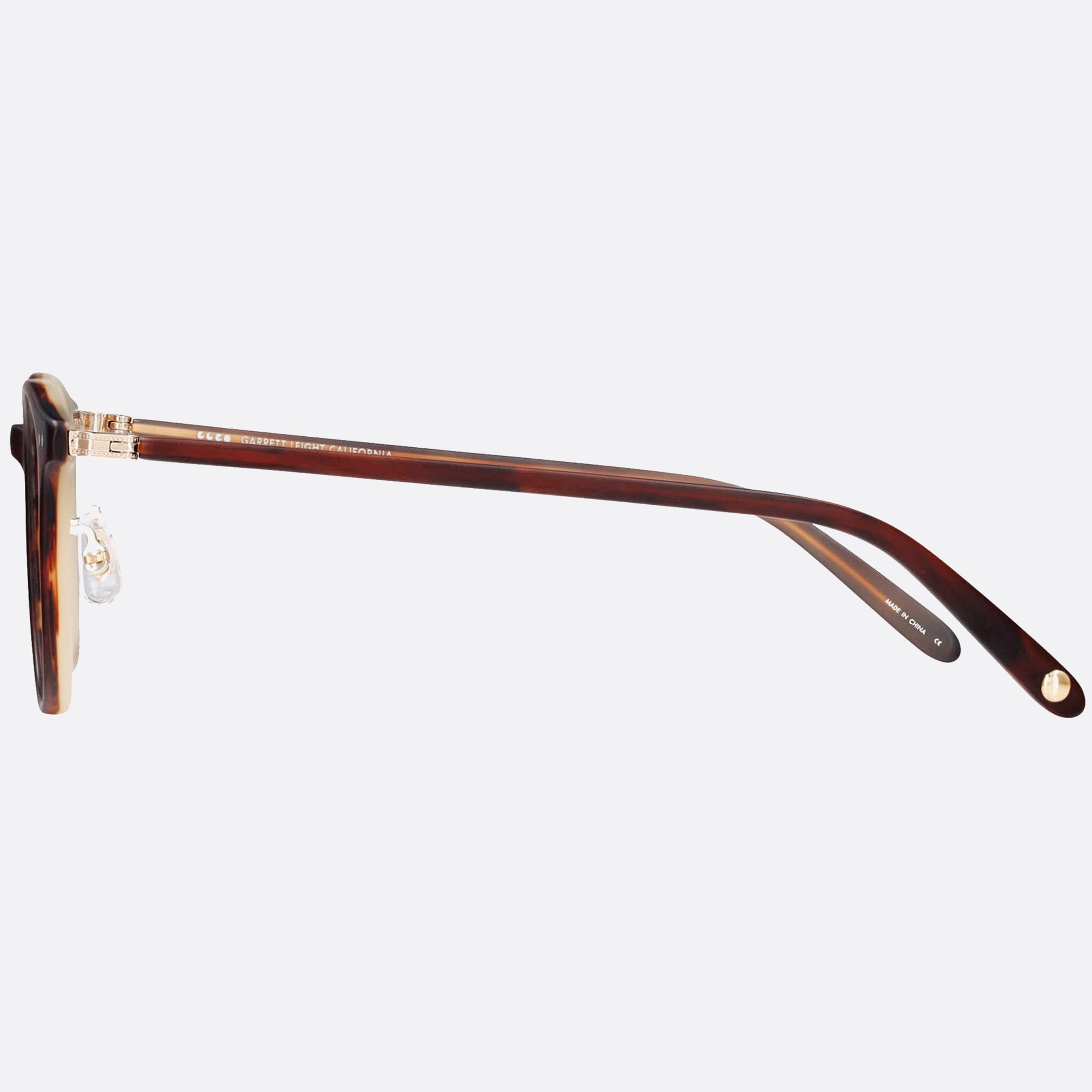 Garrett 48mm Leight Beach Mwht Brown Geometric Unisex Eyeglasses - Side View