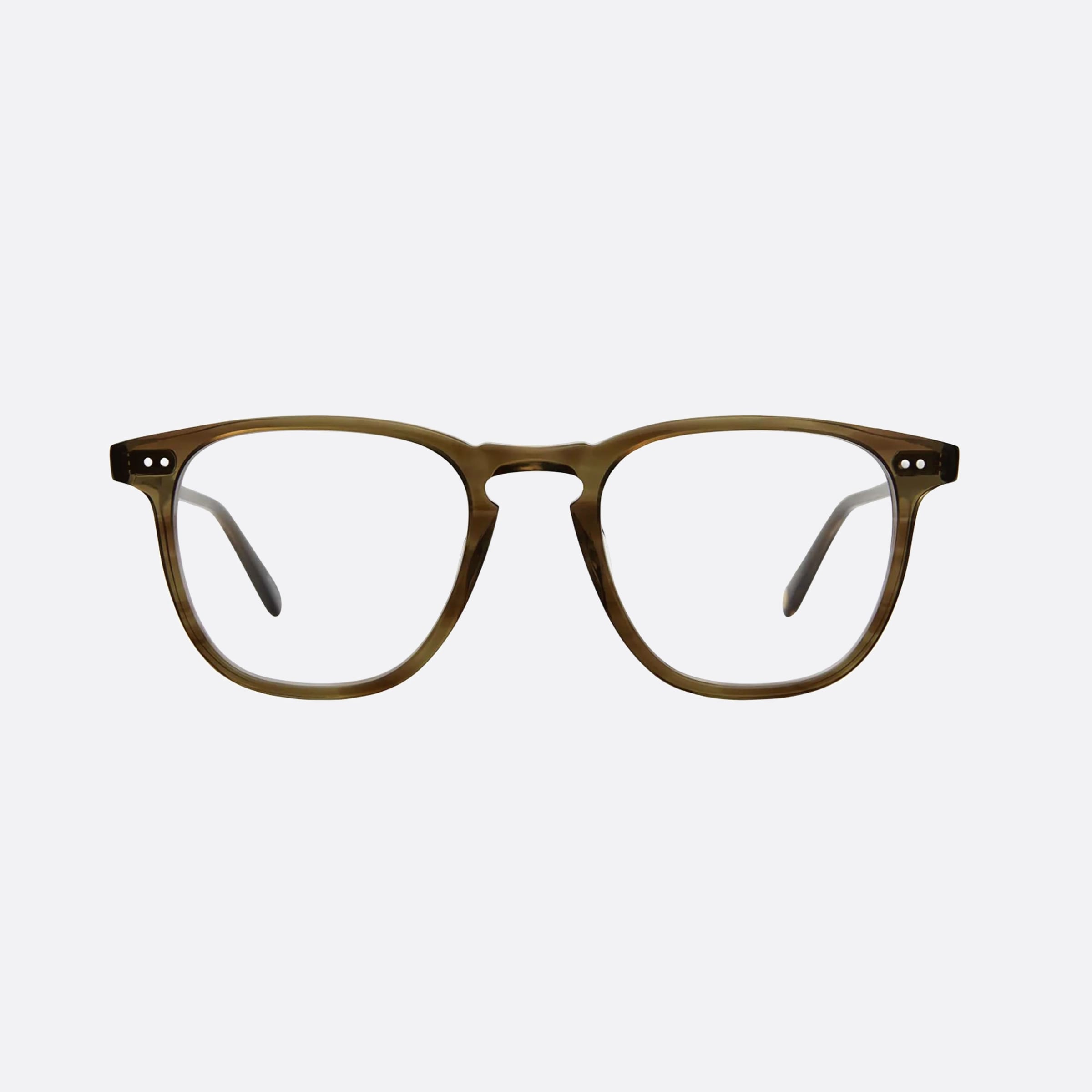 Garrett 47mm Leight Brooks Clear Square Men Eyeglasses - Side View