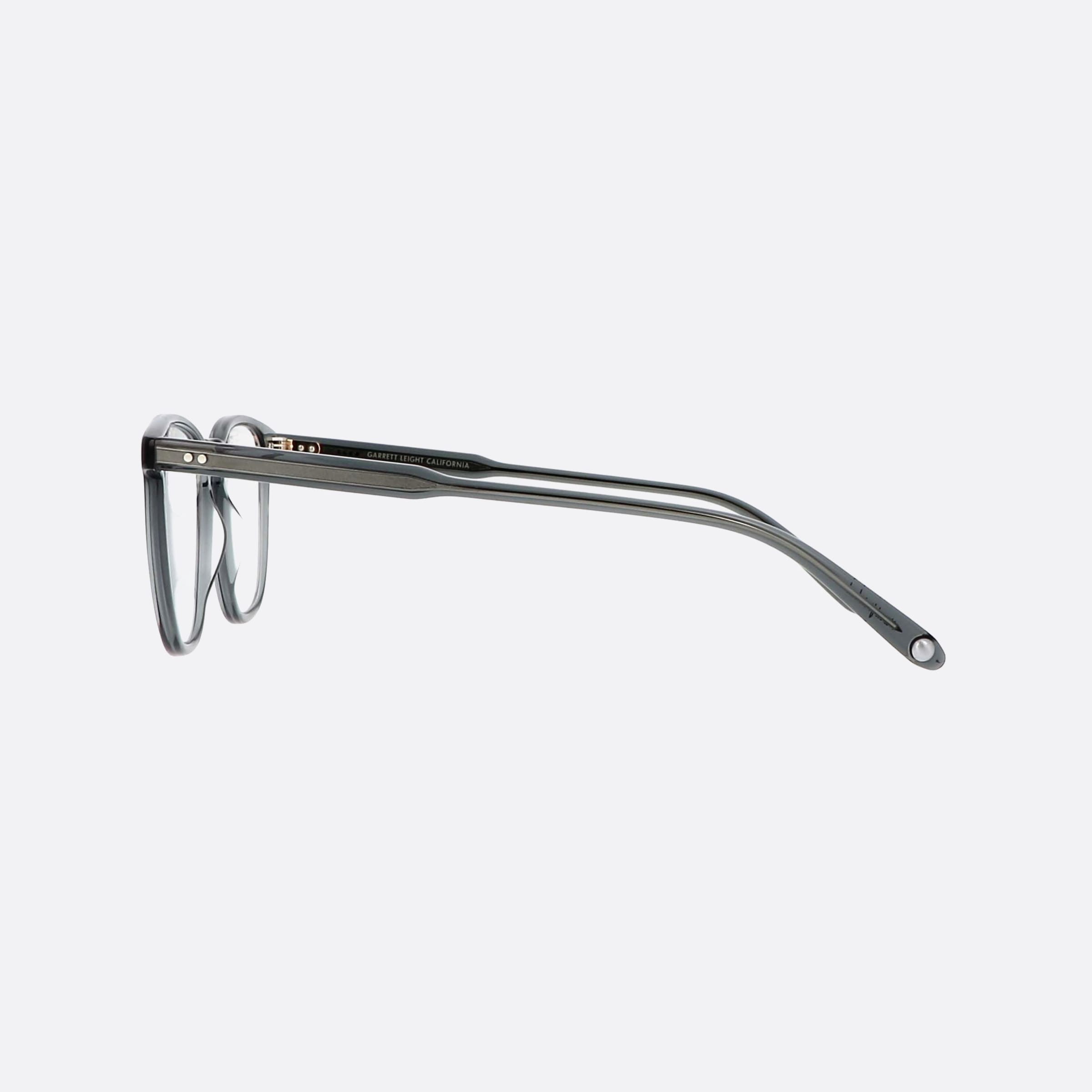 Garrett 47mm Leight Brooks Sgy Grey Geometric Men Eyeglasses - Detail View