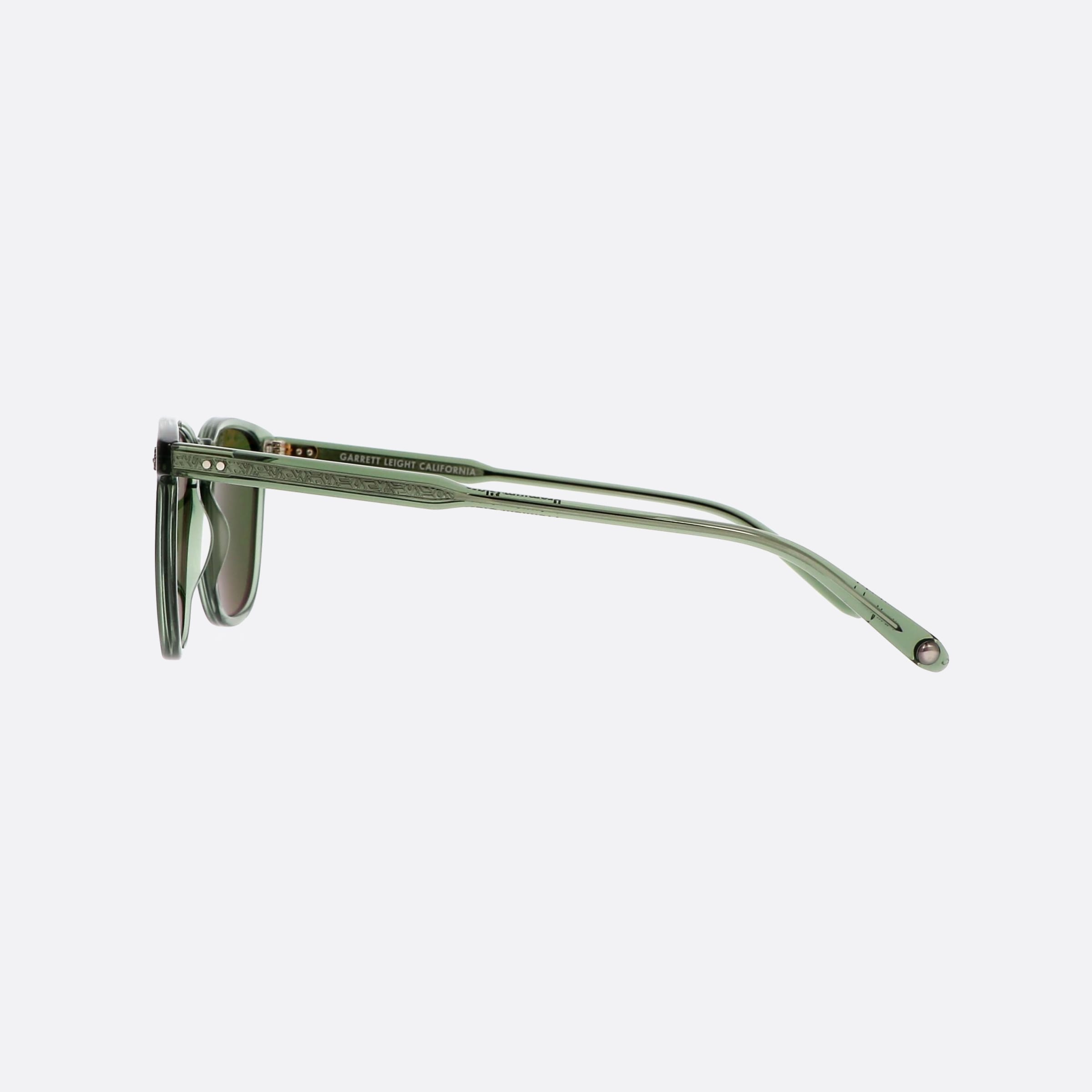 Garrett 47mm Leight Brooks Jun Pgn Green Square Unisex Sunglasses - Detail View