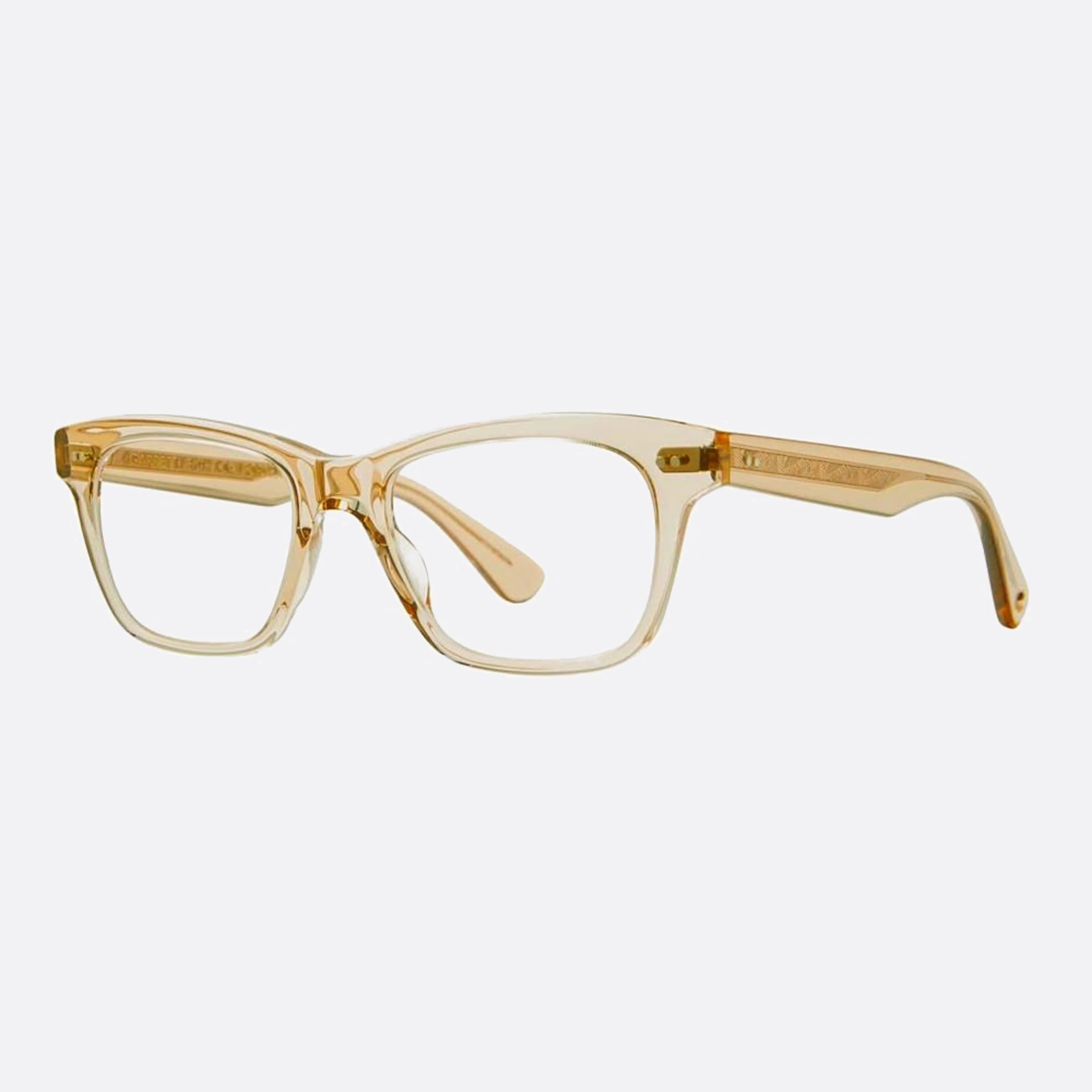 Garrett 49mm Leight Buchanan Bre Yellow Squared Unisex Eyeglasses - Side View