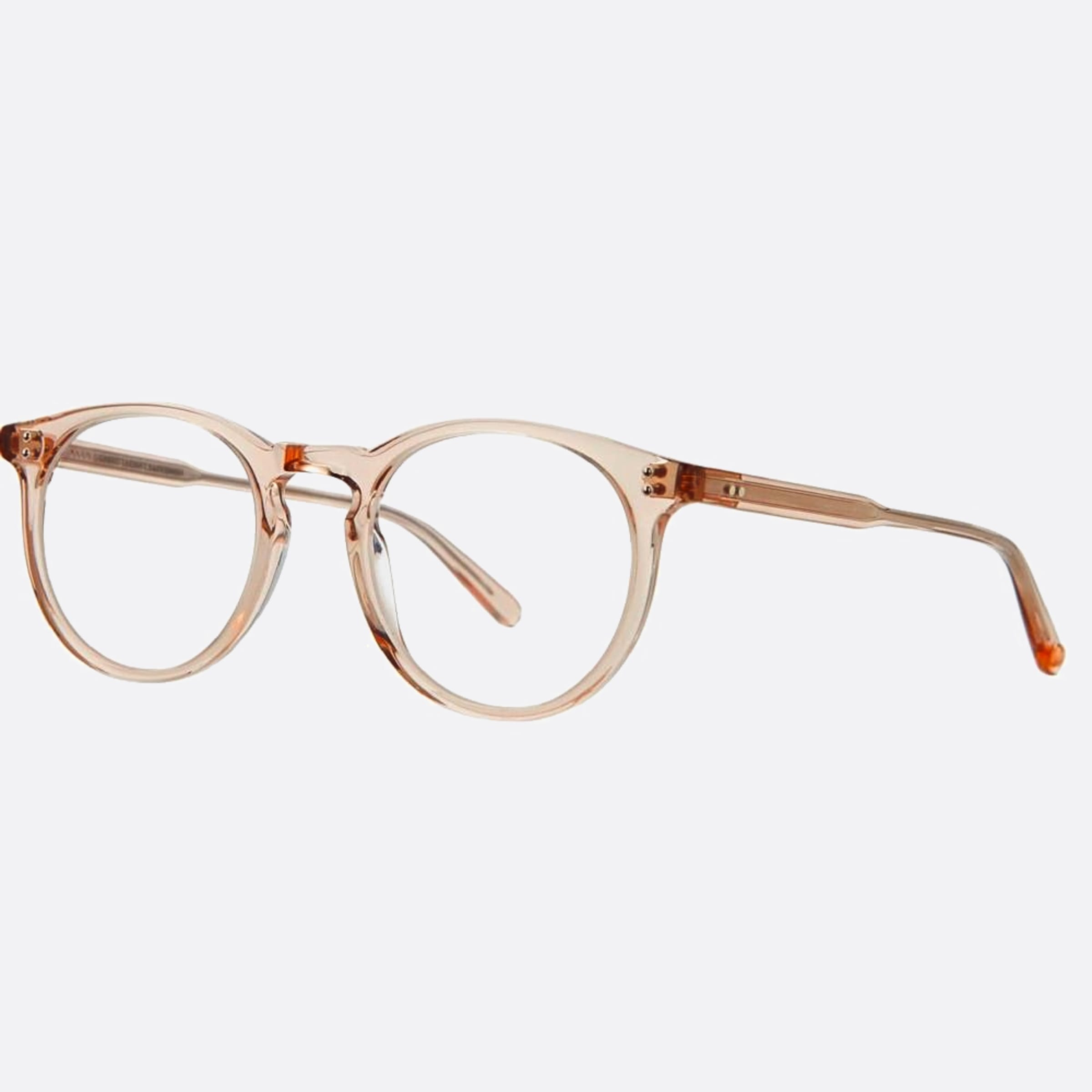 Garrett 47mm Leight Carlton Bio Bgecr Transparent Round Unisex Eyeglasses - Side View