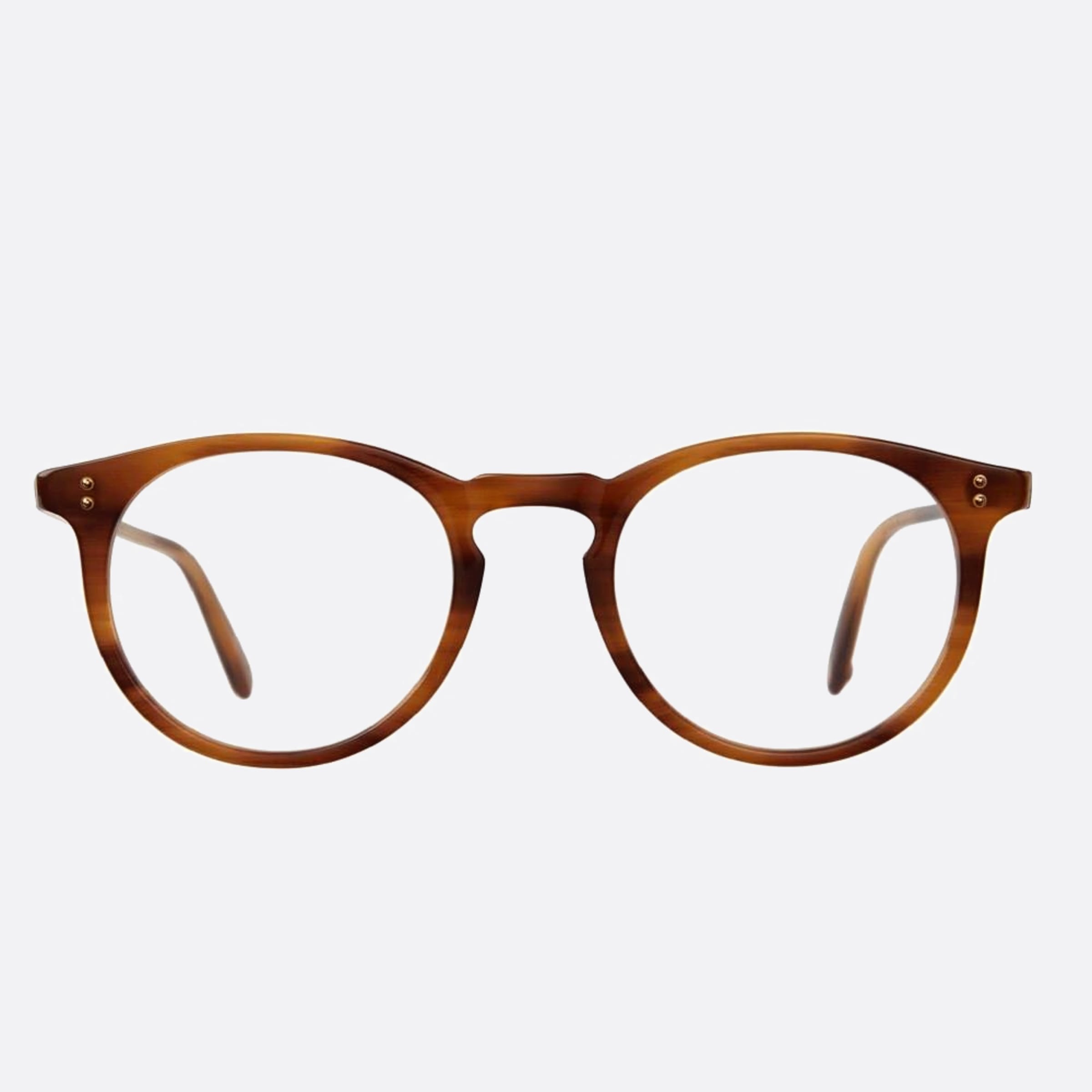 Garrett 47mm Leight Carlton Bio Bto Havana Round Unisex Eyeglasses - Main View