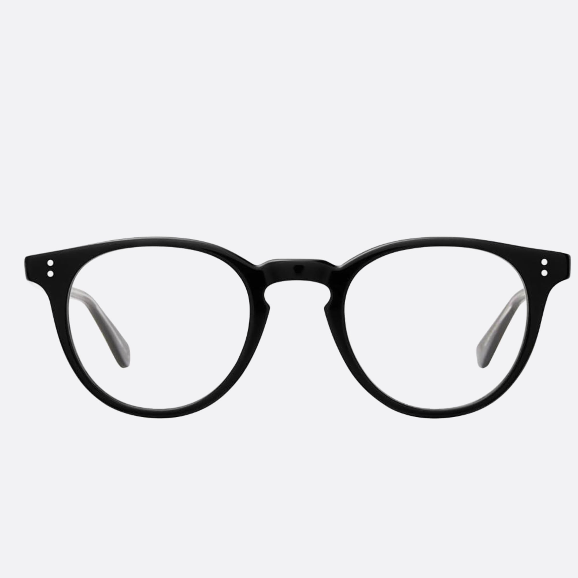 Garrett 46mm Leight Clement Black Round Unisex Eyeglasses - Main View