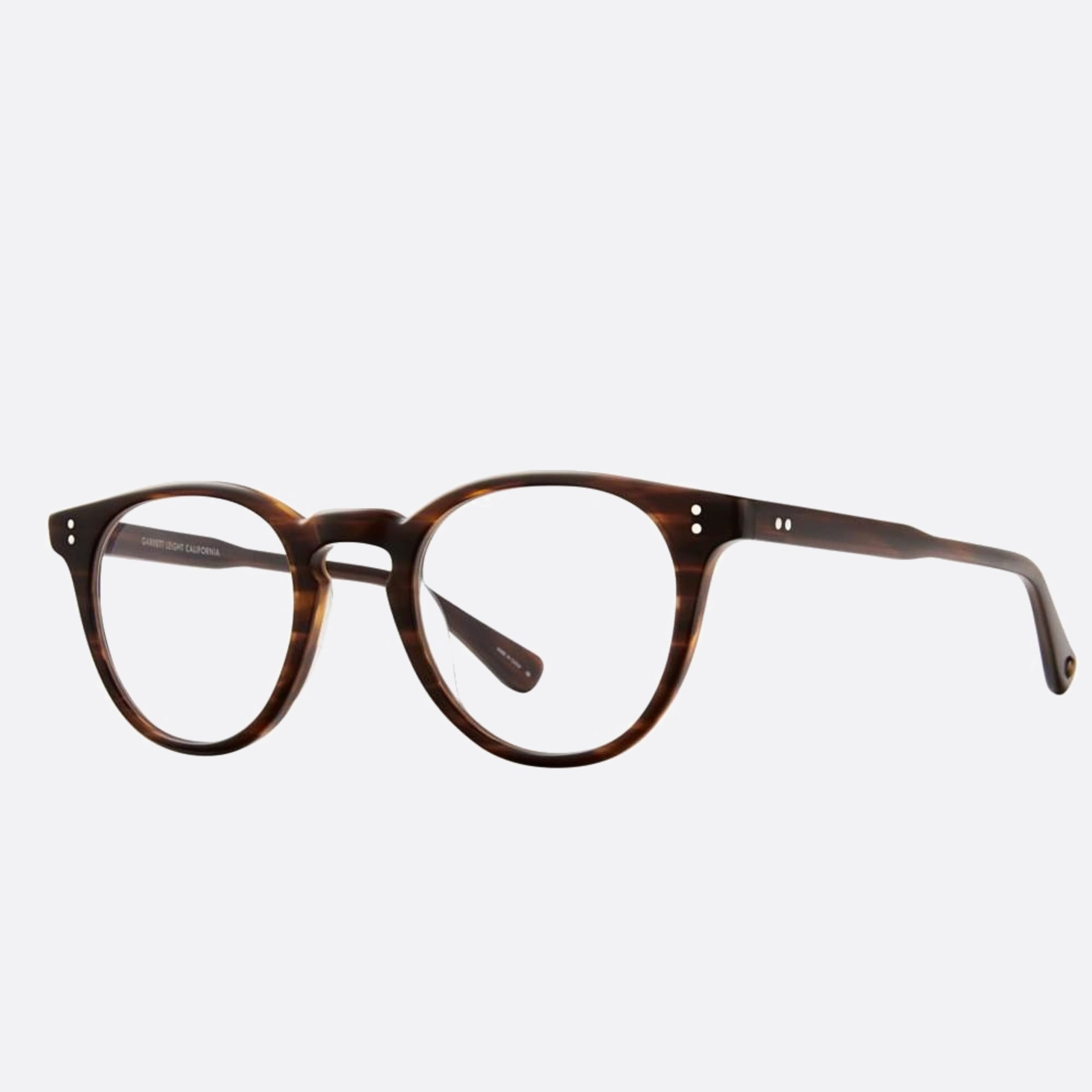 Garrett 46mm Leight Clement Mbrt Havana Round Unisex Eyeglasses - Side View