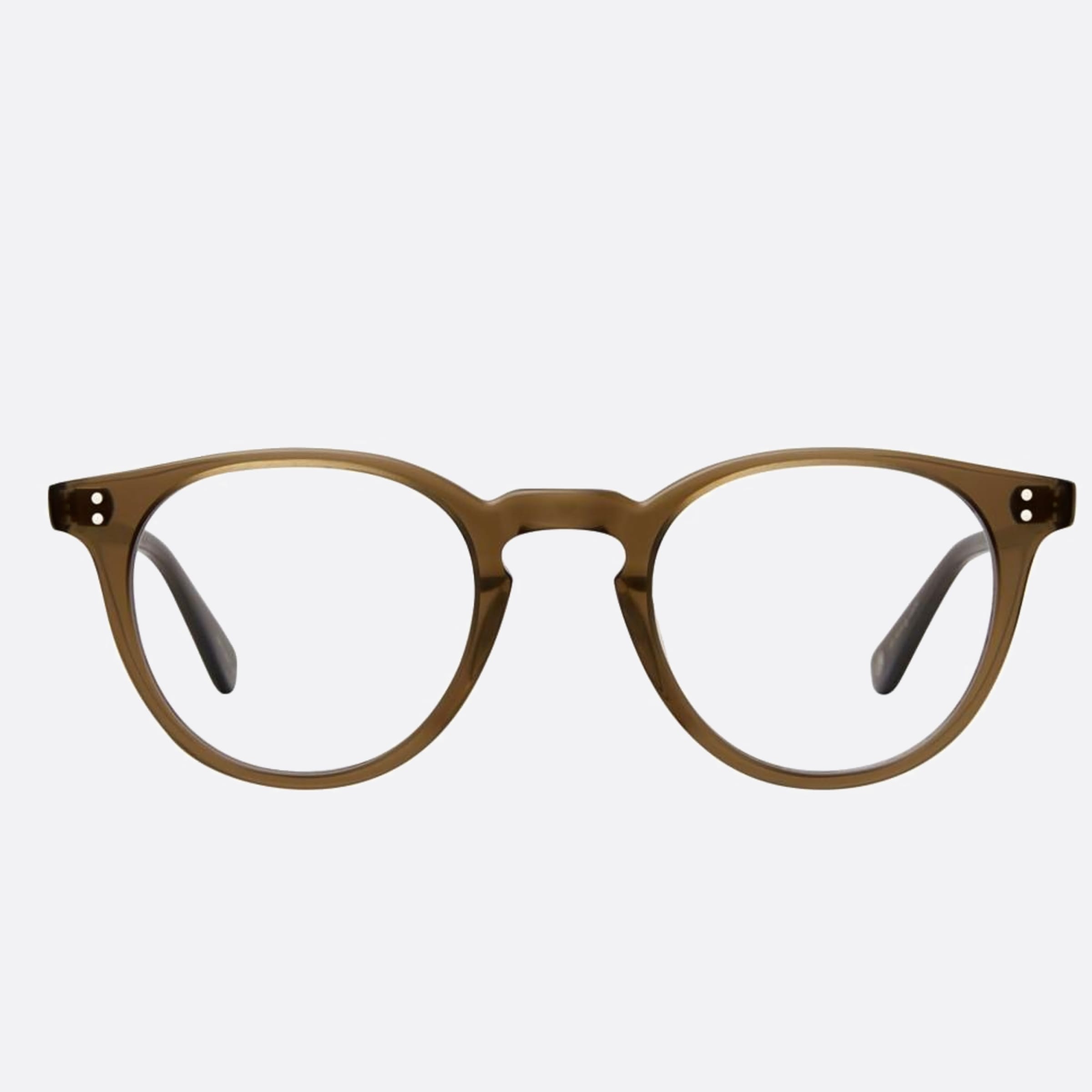 Garrett 46mm Leight Clement Olio Green Round Unisex Eyeglasses - Main View
