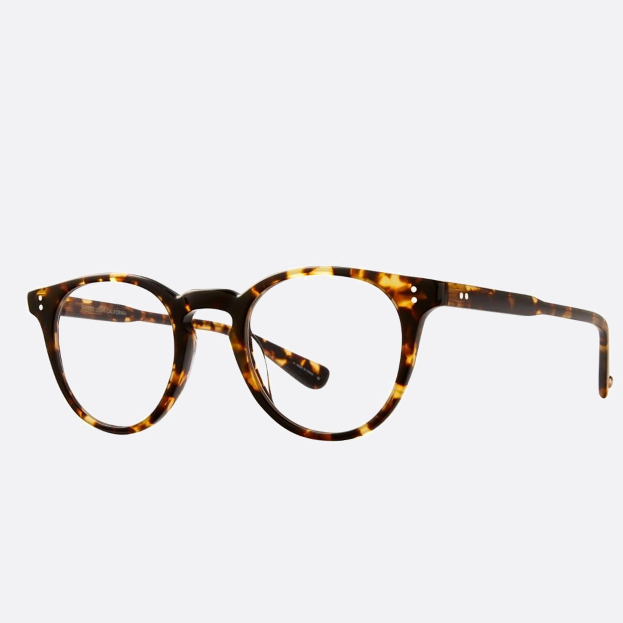 Garrett 46mm Leight Clement Tut Havana Round Unisex Eyeglasses - Side View