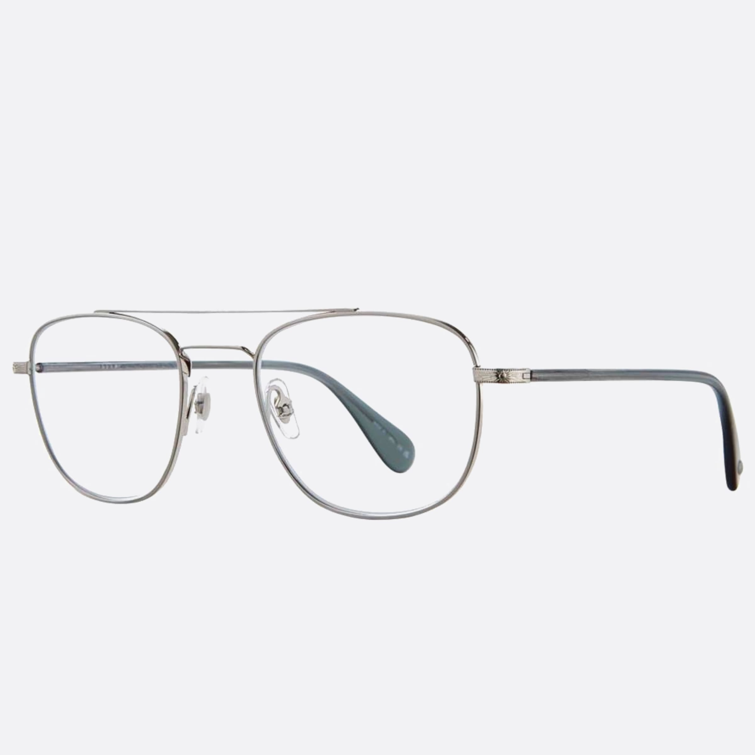 Garrett 51mm Leight Clubhouse Sgy Silver Pilot Unisex Eyeglasses - Side View