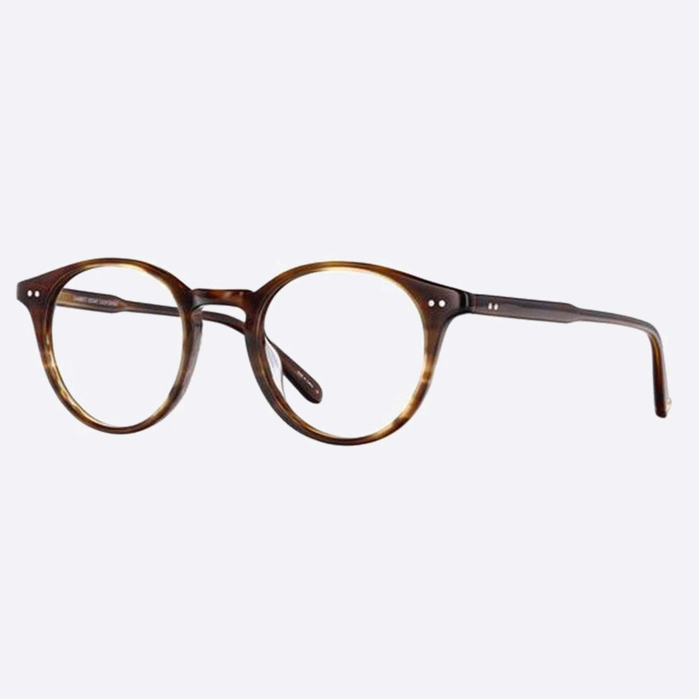 Garrett 47mm Leight Clune Brt Havana Round Unisex Eyeglasses - Side View