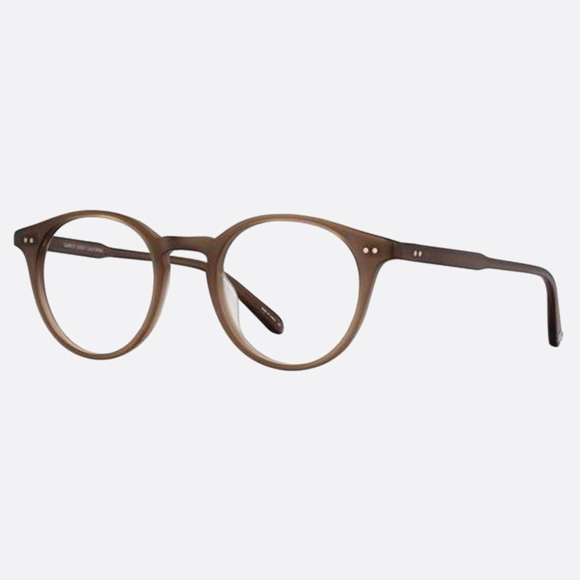 Garrett 47mm Leight Clune Mesp Brown Round Unisex Eyeglasses - Side View