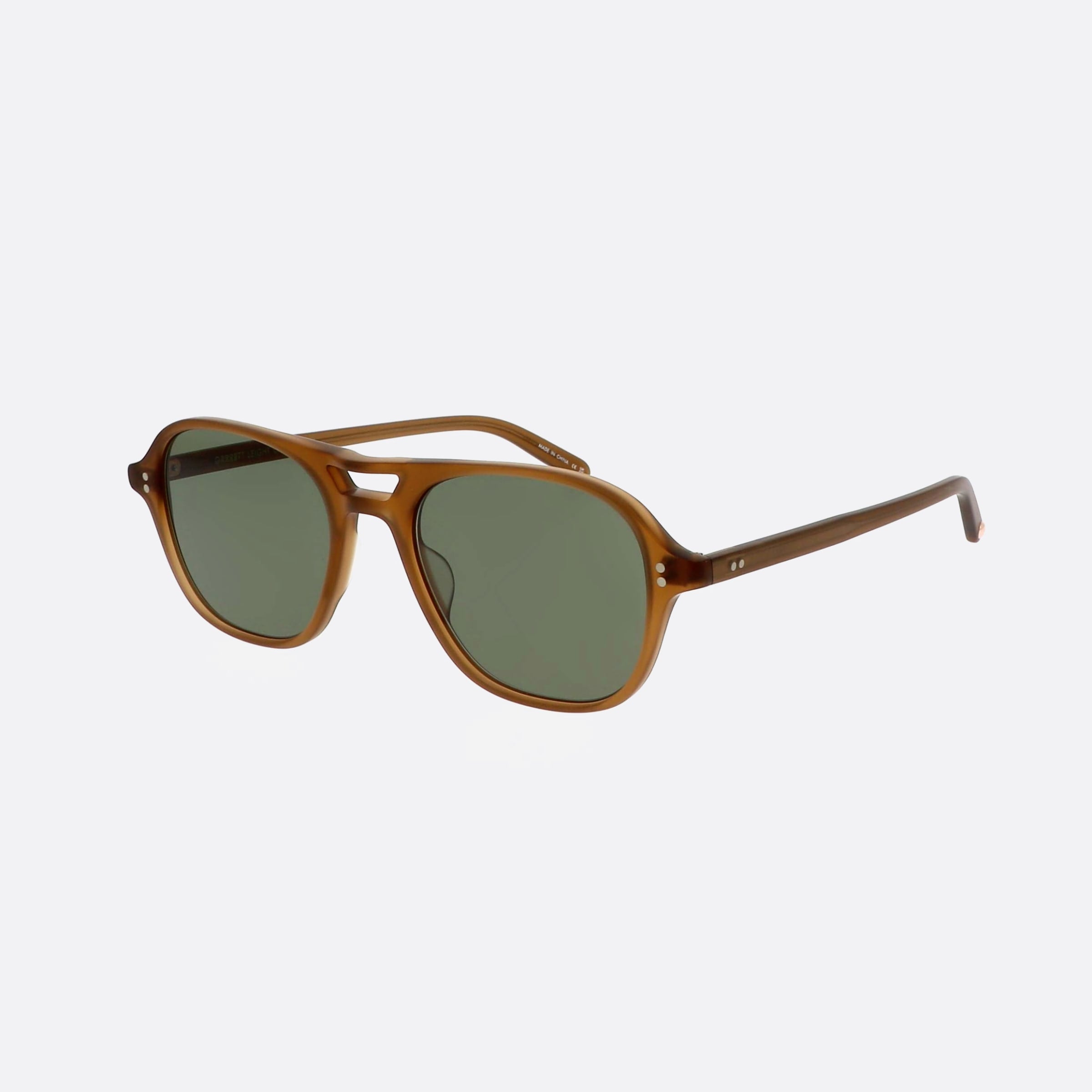 Garrett 51mm Leight Doc Sun Sfgrn Brown Pilot Unisex Sunglasses - Main View