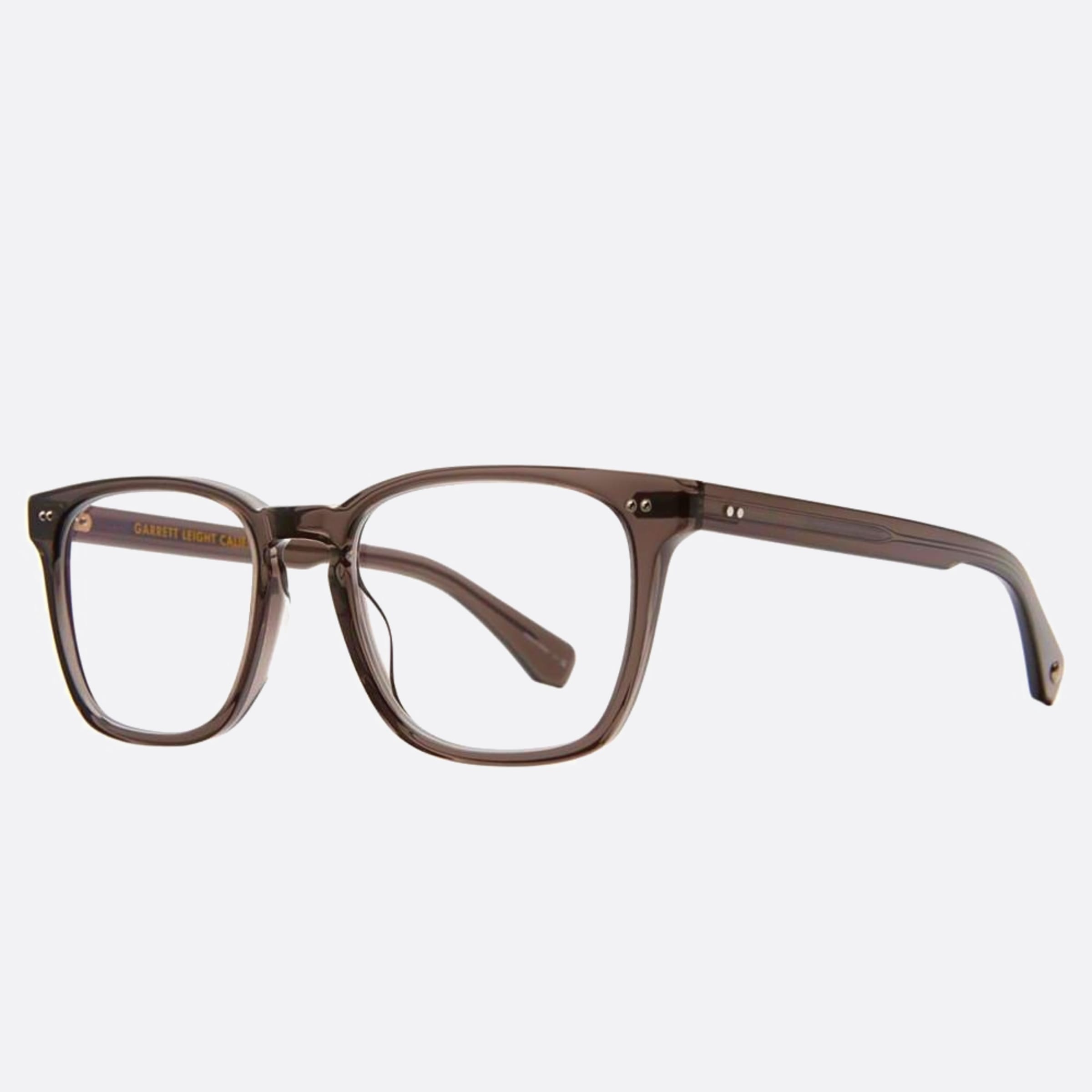 Garrett 53mm Leight Earvin Bio Chr Grey Squared Unisex Eyeglasses - Side View