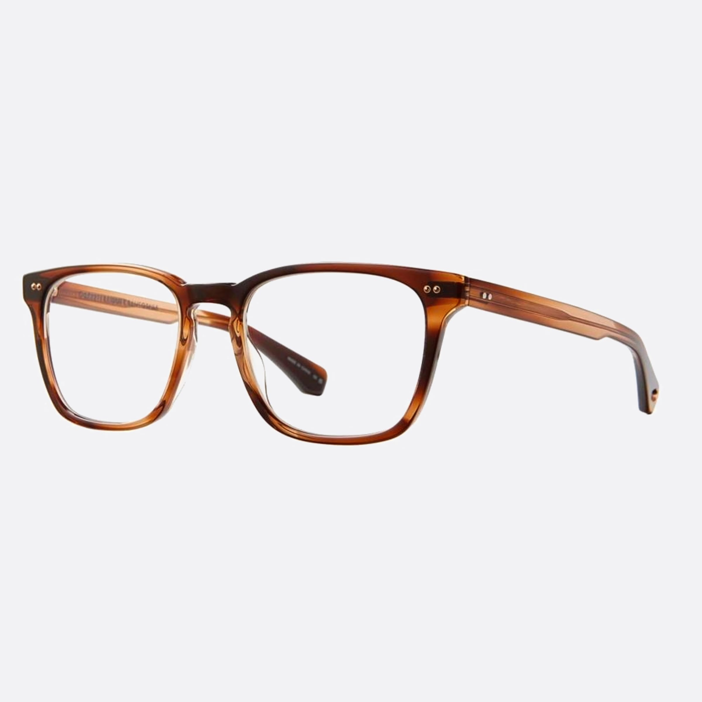 Garrett 53mm Leight Earvin Kht Havana Squared Unisex Eyeglasses - Side View