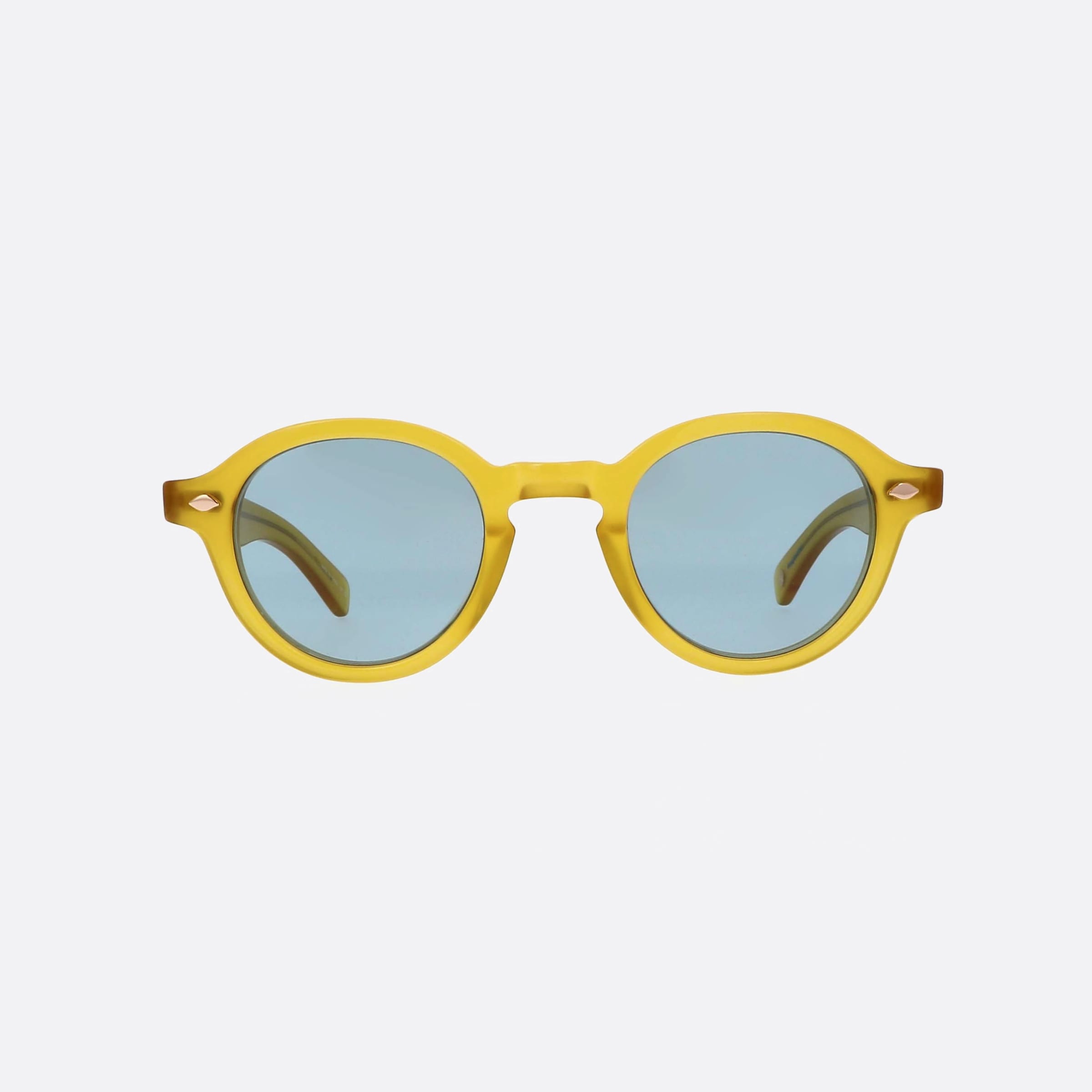 Garrett 45mm Leight Flipper Sun Blon Sfpblu Yellow Round Unisex Sunglasses - Side View