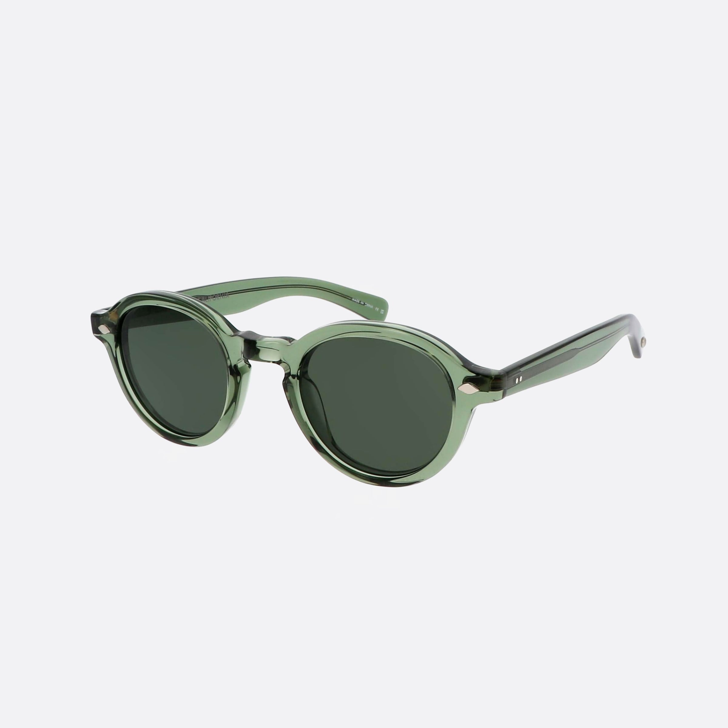 Garrett 45mm Leight Flipper Sun Jun Sfp G15 Green Round Unisex Sunglasses - Main View