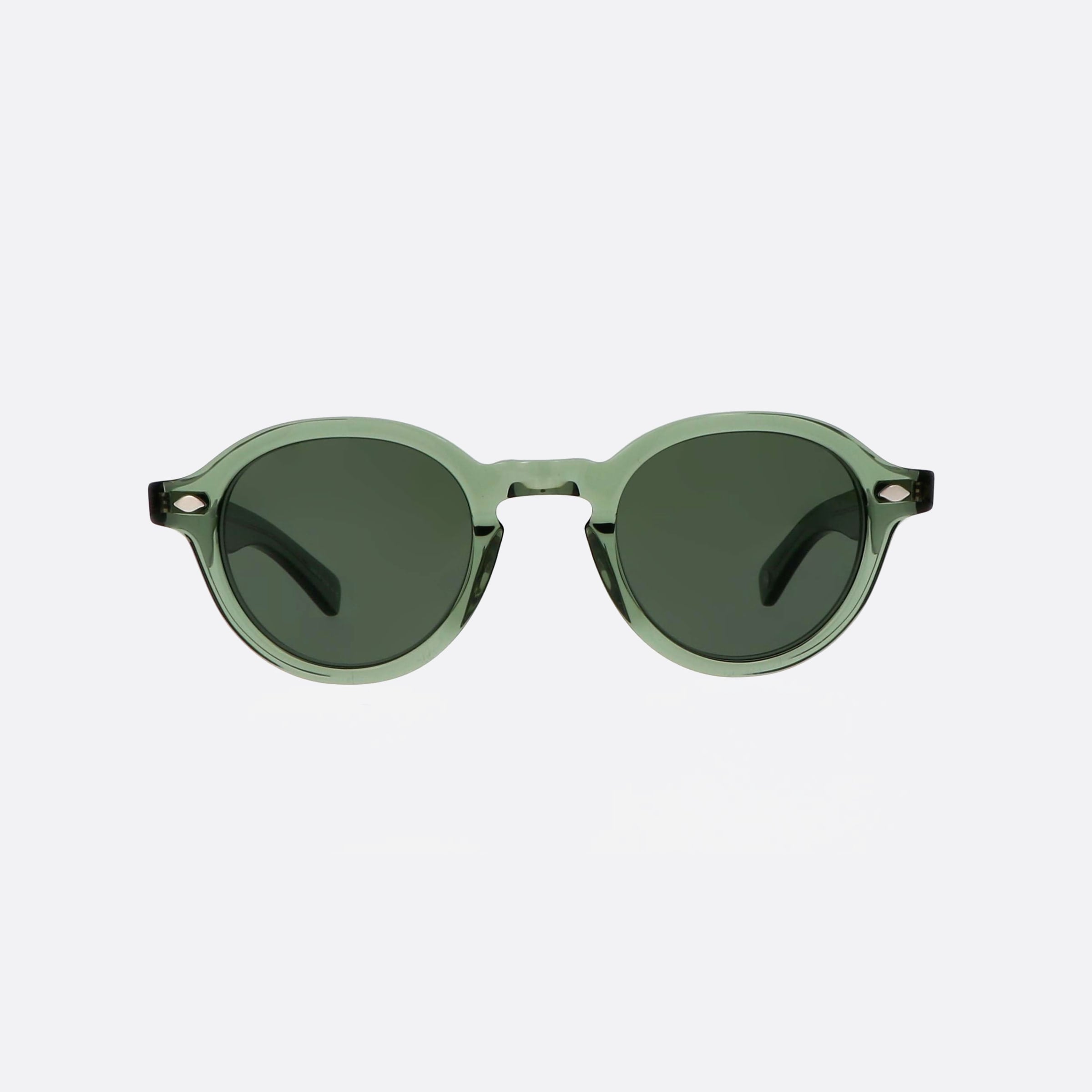 Garrett 45mm Leight Flipper Sun Jun Sfp G15 Green Round Unisex Sunglasses - Side View