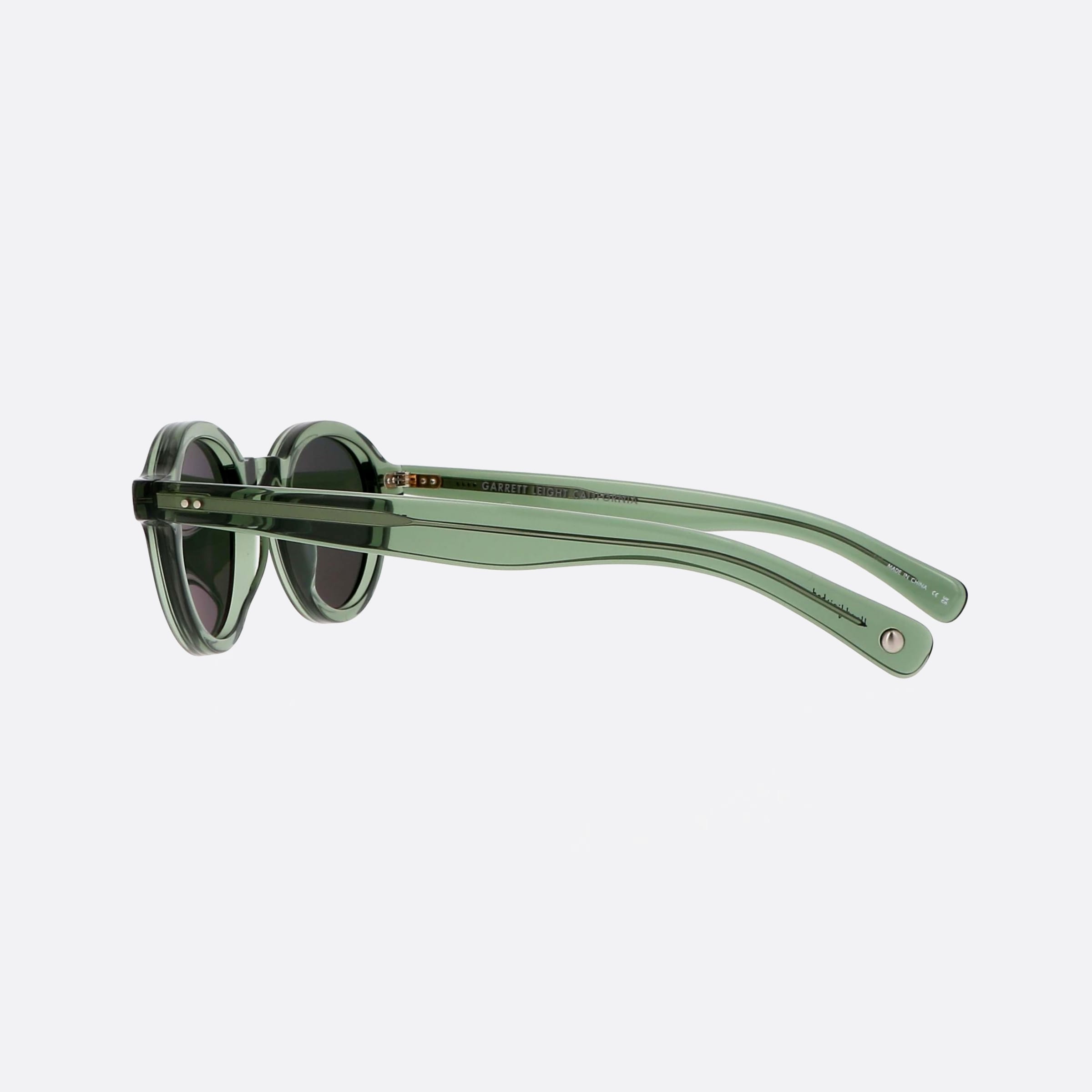 Garrett 45mm Leight Flipper Sun Jun Sfp G15 Green Round Unisex Sunglasses - Detail View