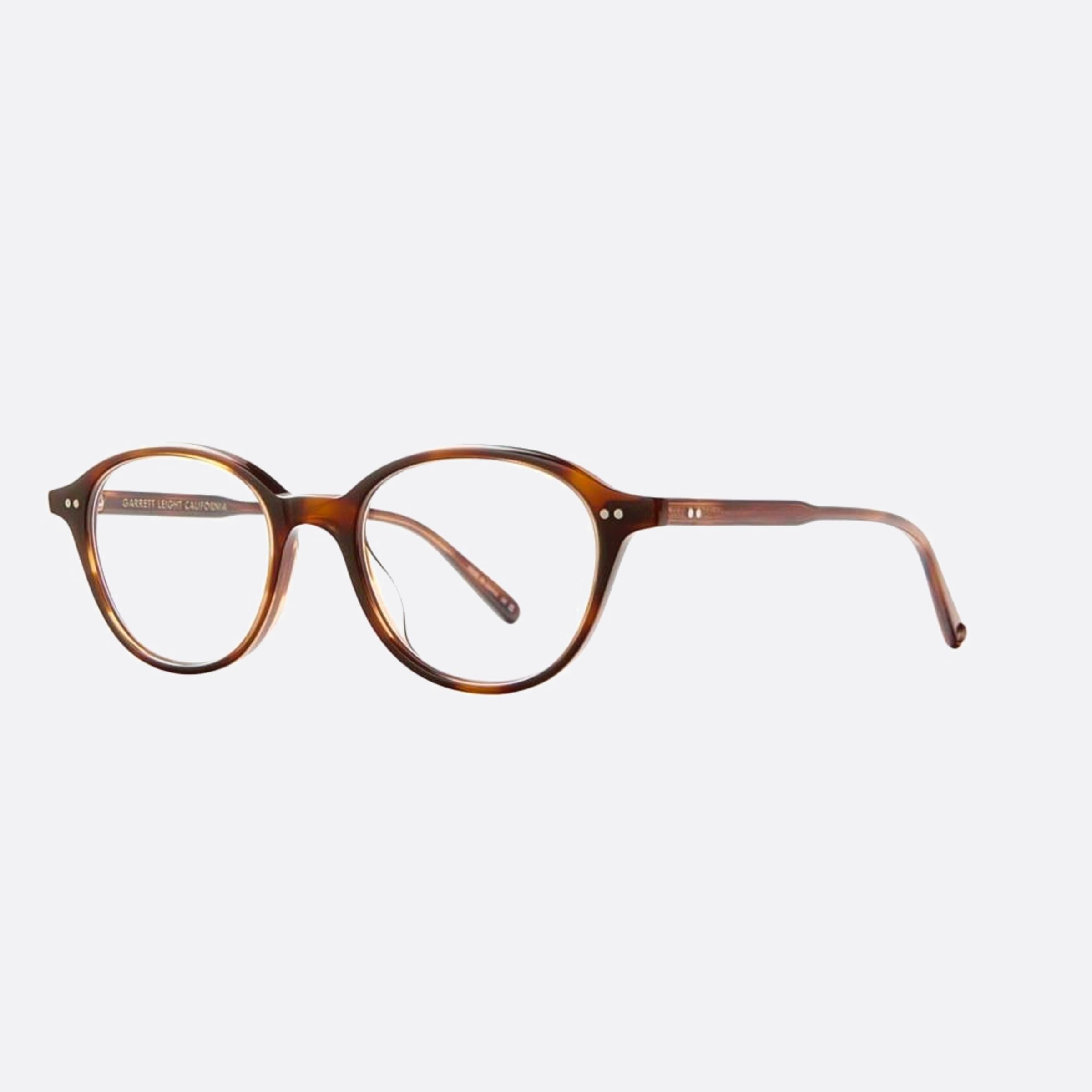 Garrett 47mm Leight Franklin Spbrnsh Brown Round Unisex Eyeglasses - Side View