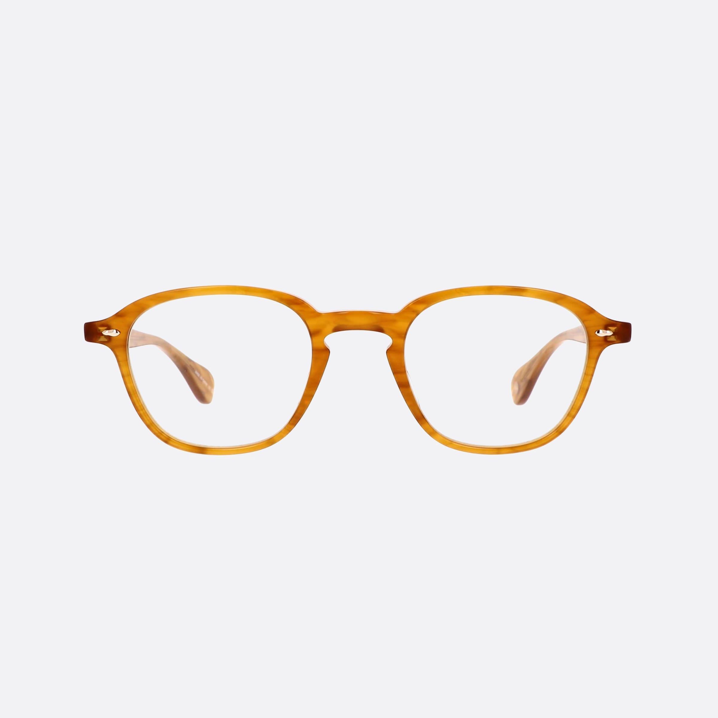 Garrett 46mm Leight Gilbert Brown Geometric Unisex Eyeglasses - Side View