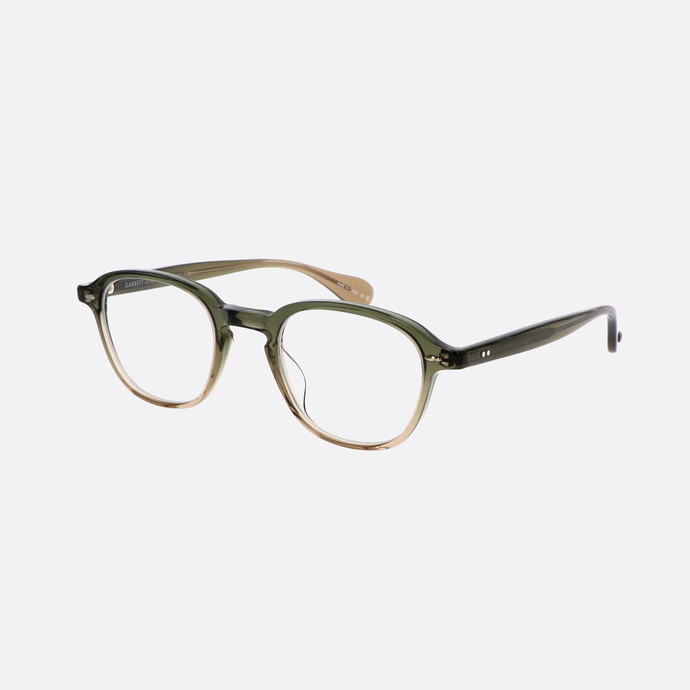 Garrett 46mm Leight Gilbert Cypf Green Geometric Unisex Eyeglasses - Main View