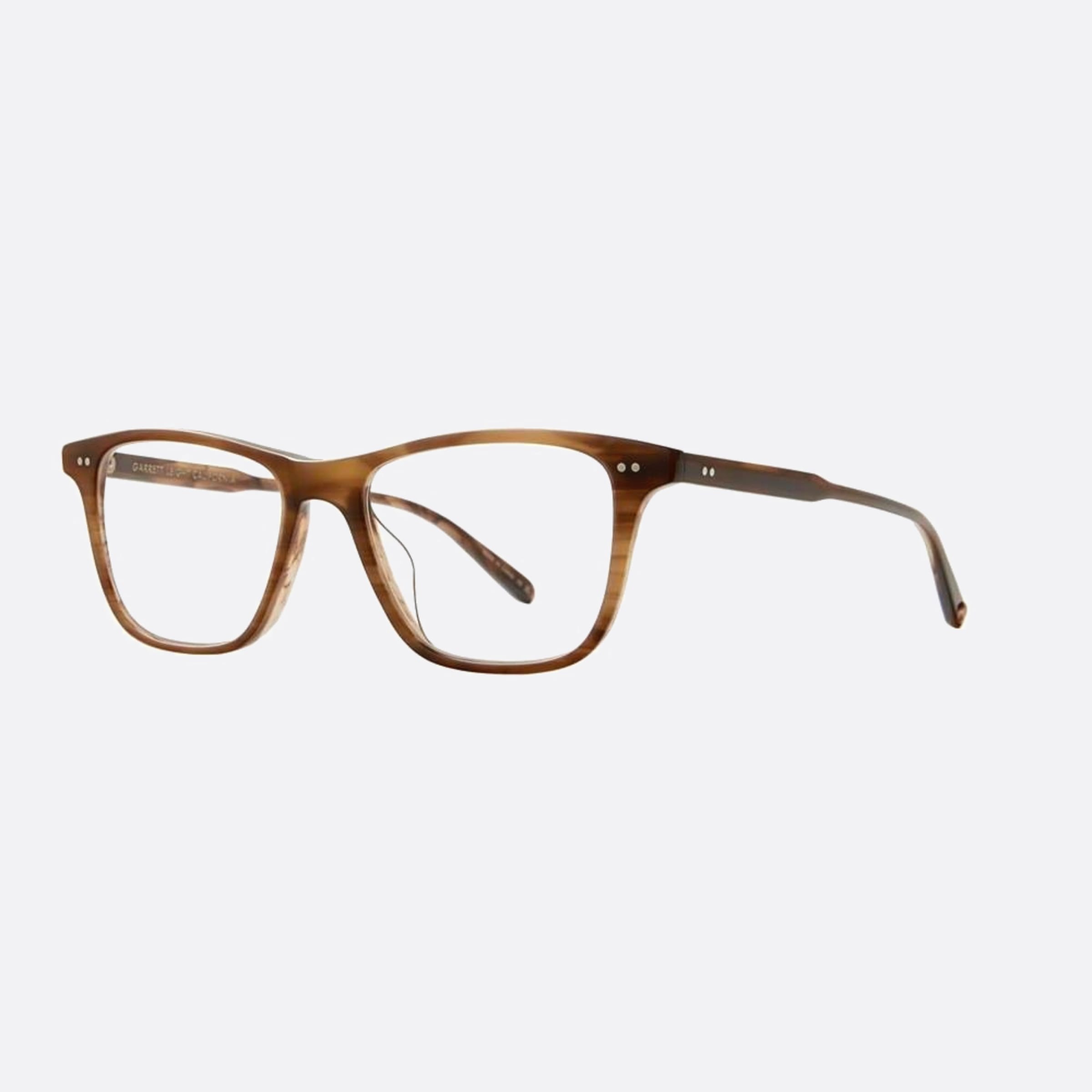 Garrett 50mm Leight Hayes Malt Brown Squared Unisex Eyeglasses - Side View