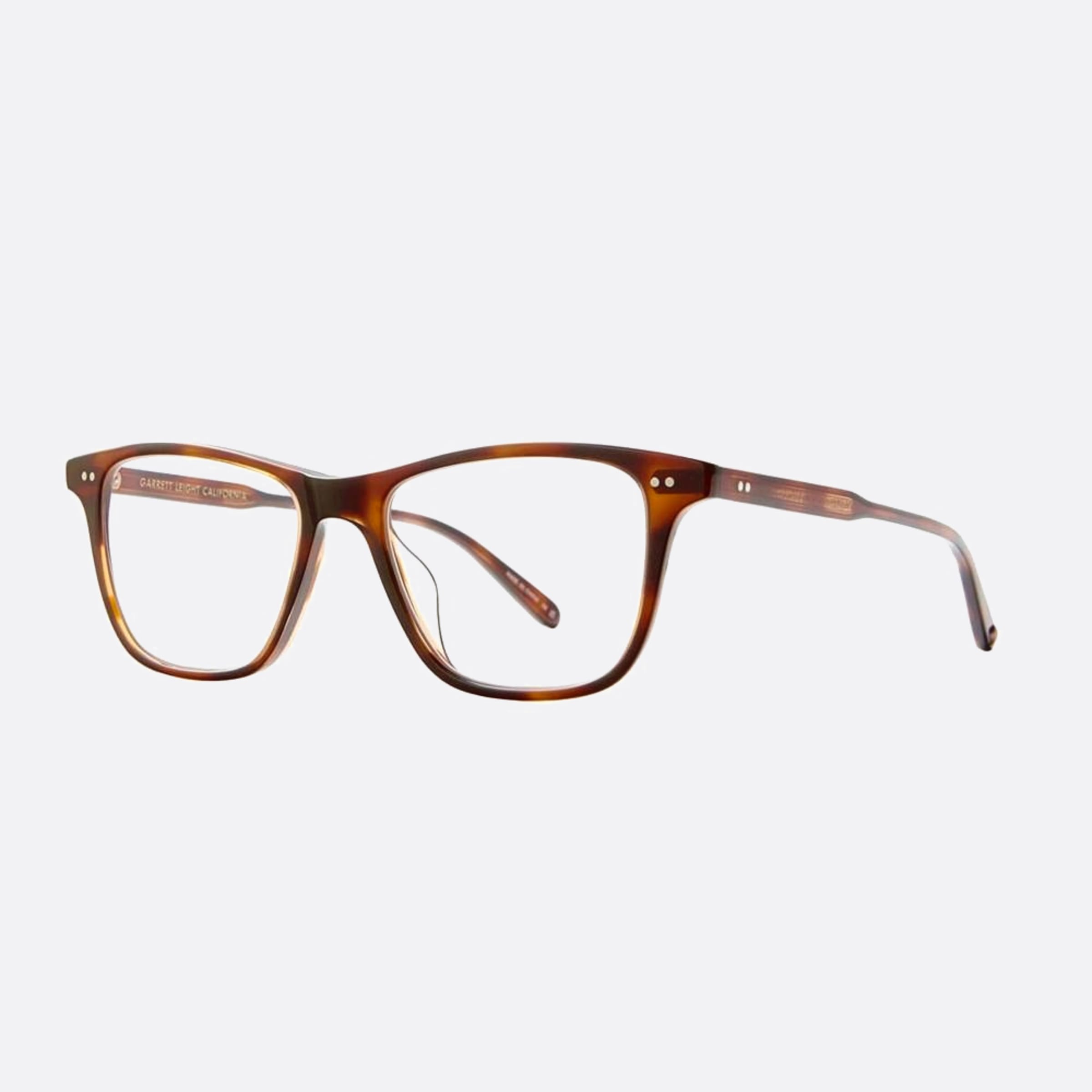 Garrett 50mm Leight Hayes Spbrnsh Havana Squared Unisex Eyeglasses - Side View