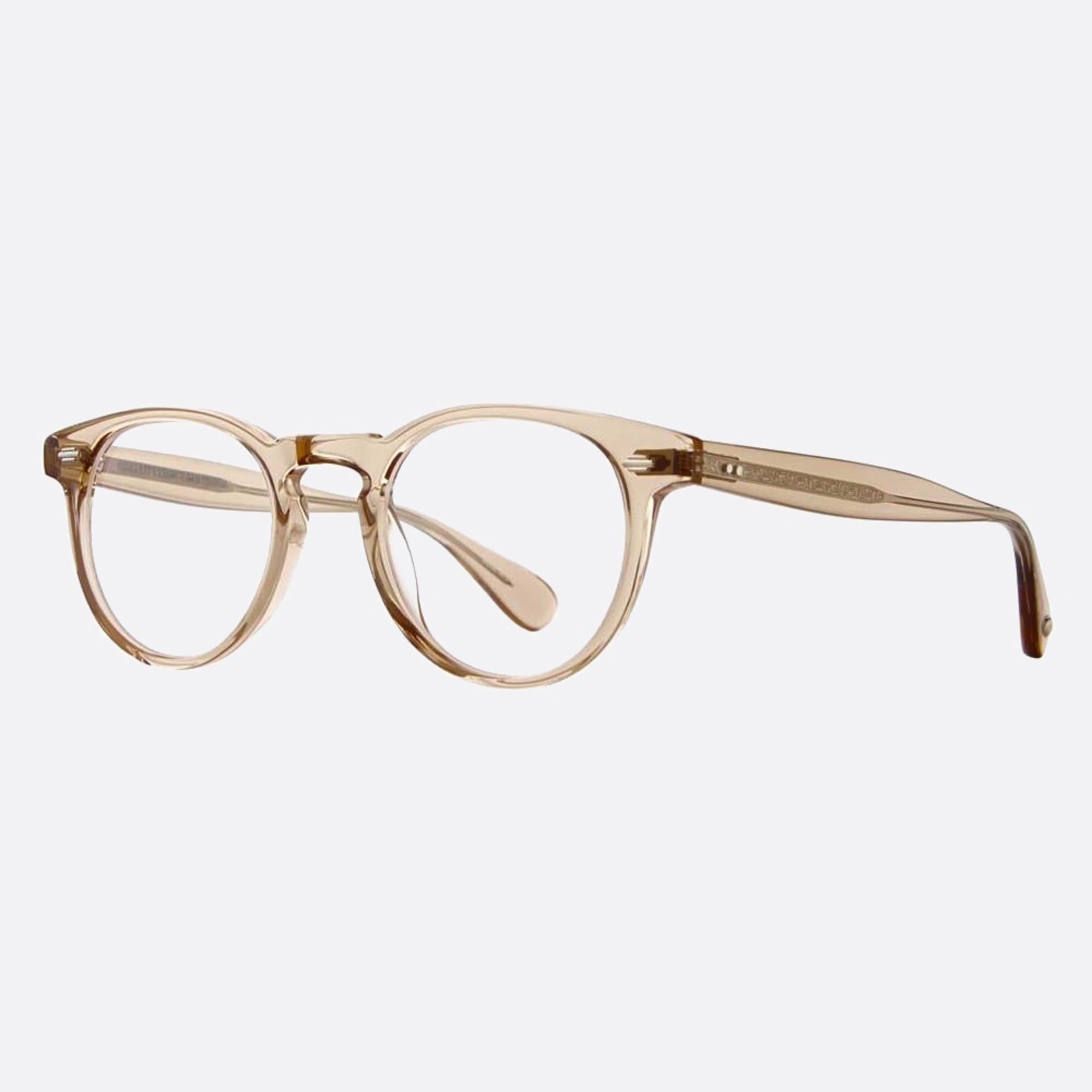 Garrett 46mm Leight Hercules Bre Brown Round Unisex Eyeglasses - Side View