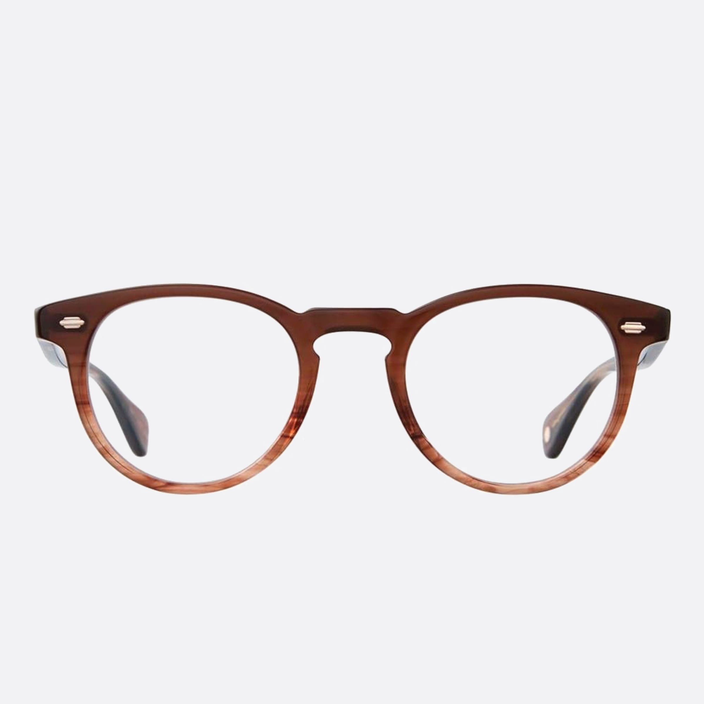 Garrett 46mm Leight Hercules Mac Brown Round Unisex Eyeglasses - Main View