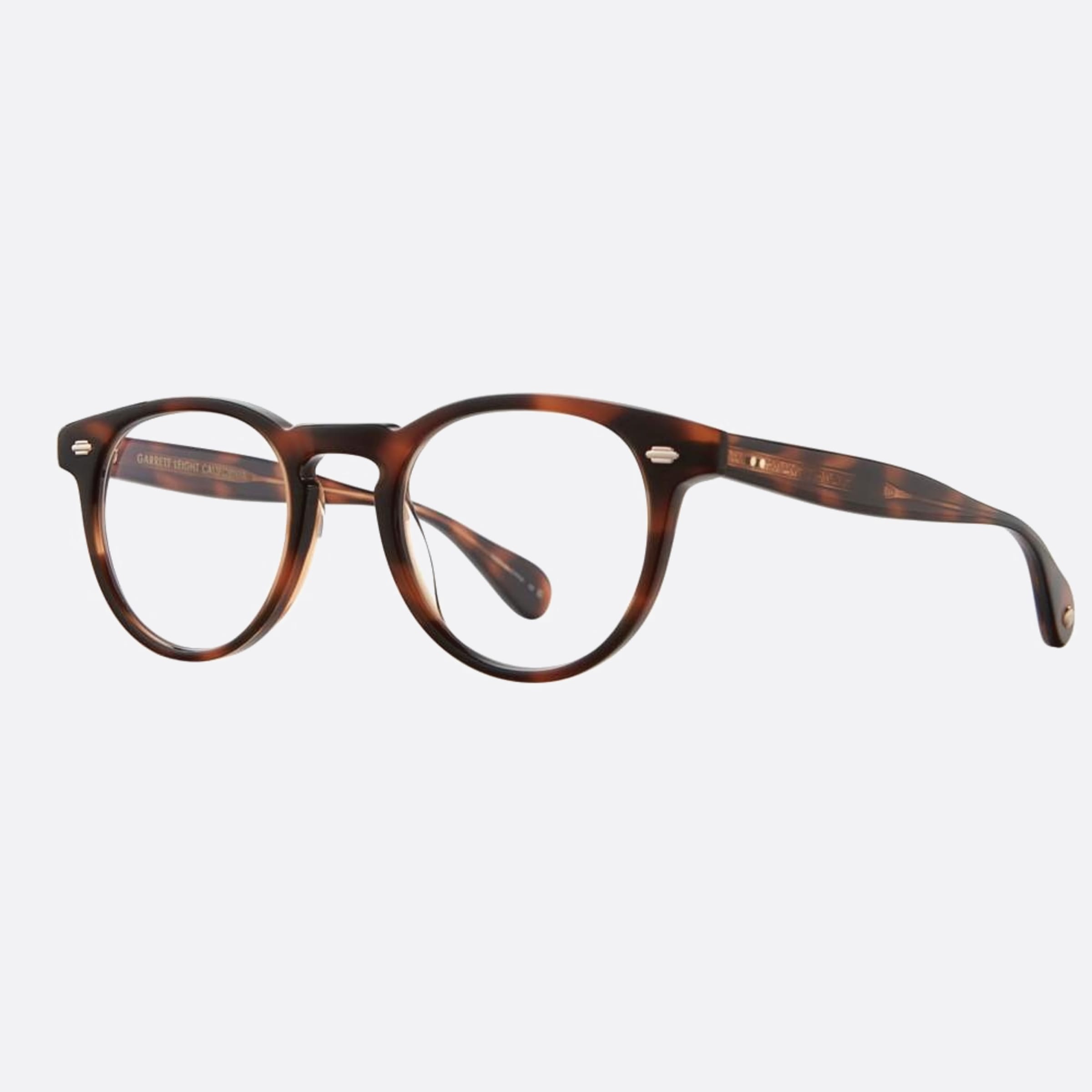 Garrett 46mm Leight Hercules Spbrnsh Havana Round Unisex Eyeglasses - Side View