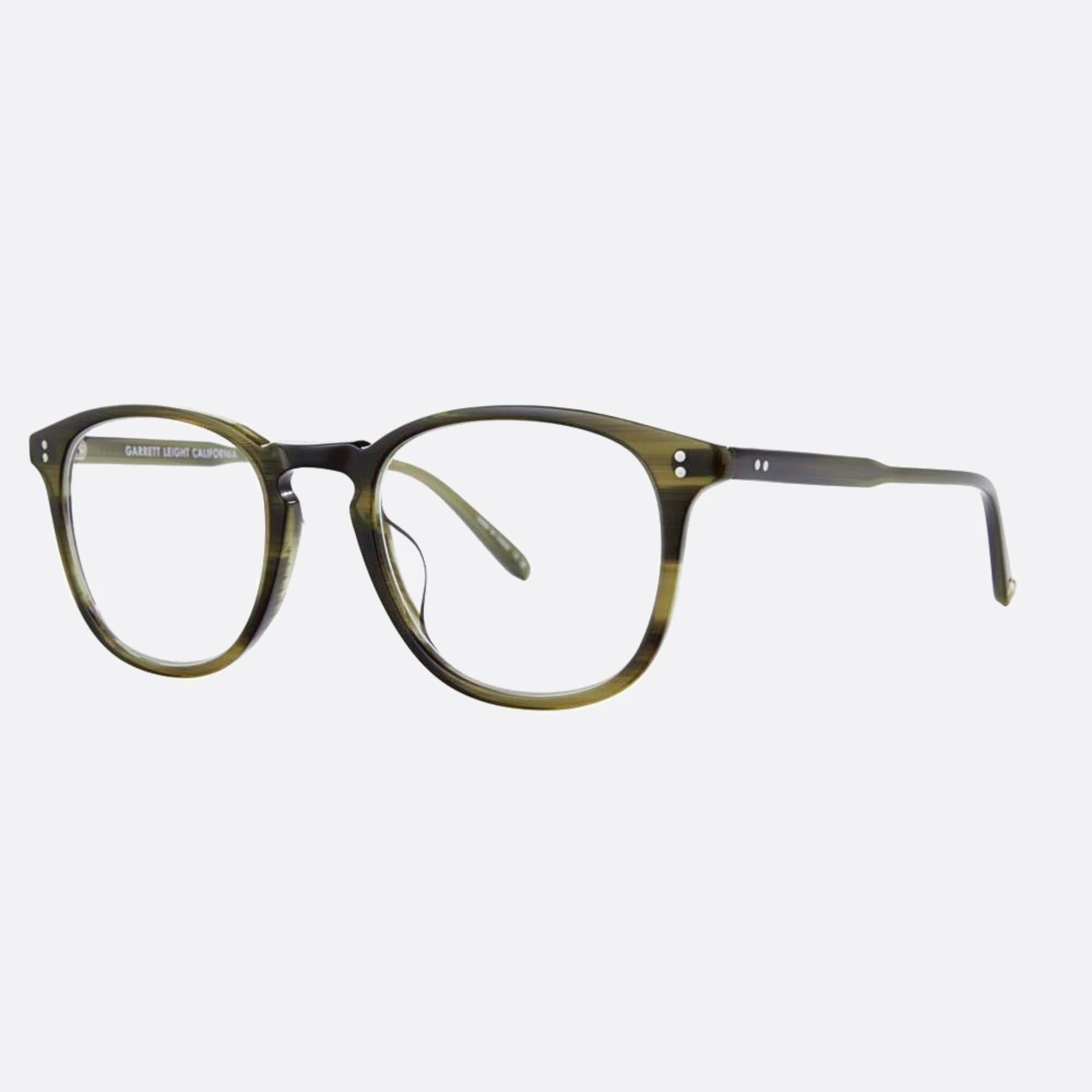 Garrett 49mm Leight Kinney Dgfr Green Squared Unisex Eyeglasses - Side View