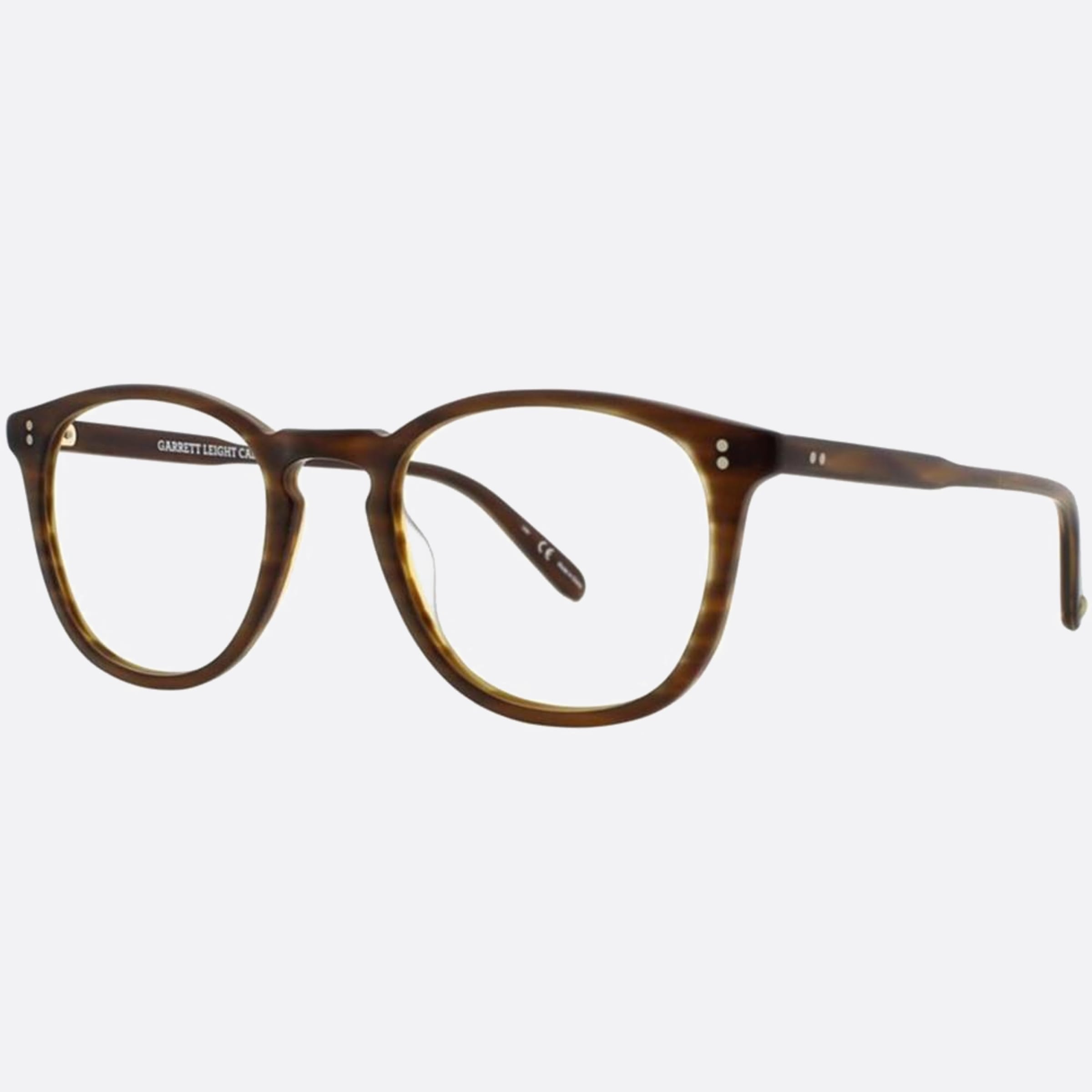 Garrett 47mm Leight Kinney Mbt Havana Squared Unisex Eyeglasses - Side View