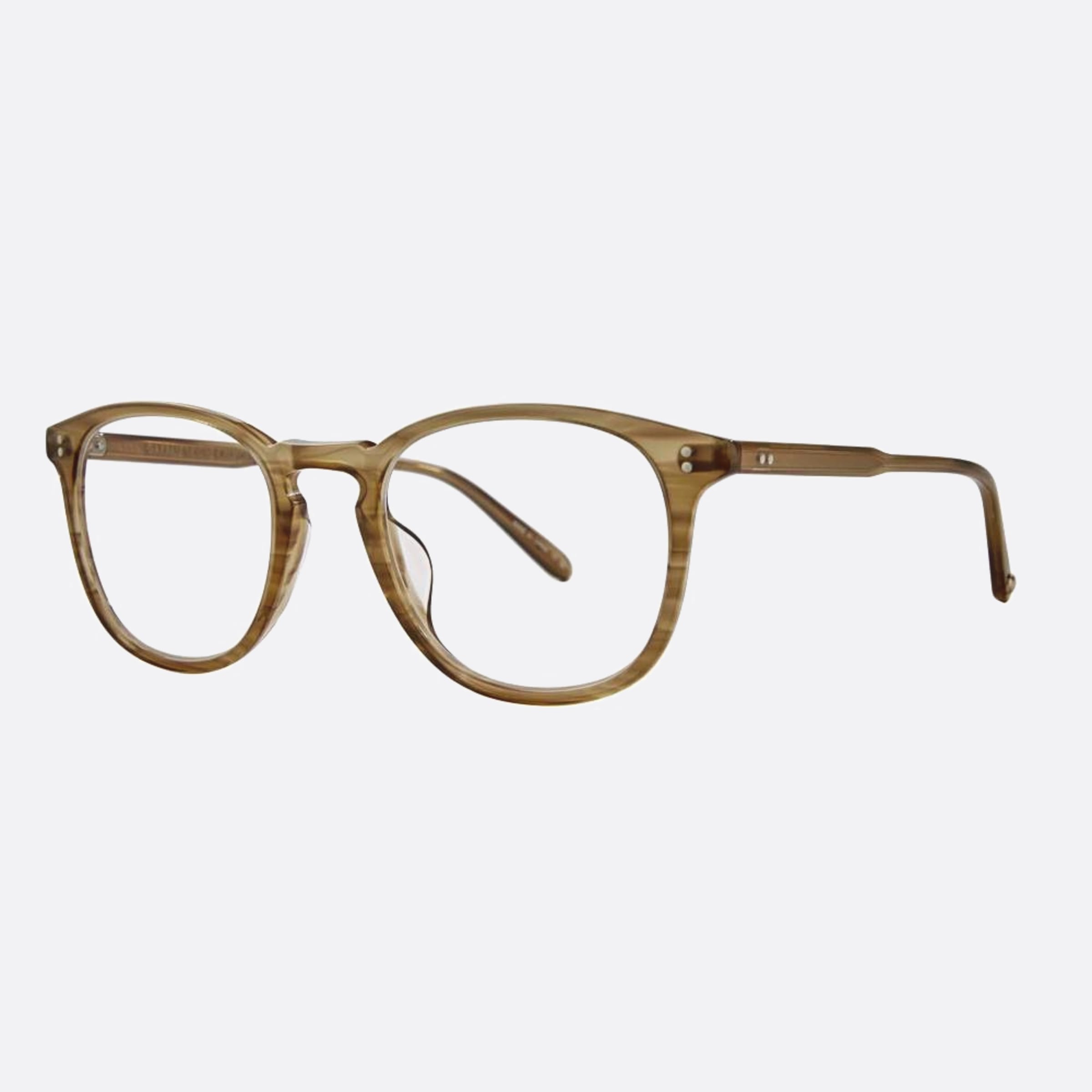 Garrett 47mm Leight Kinney Pat Brown Squared Unisex Eyeglasses - Side View