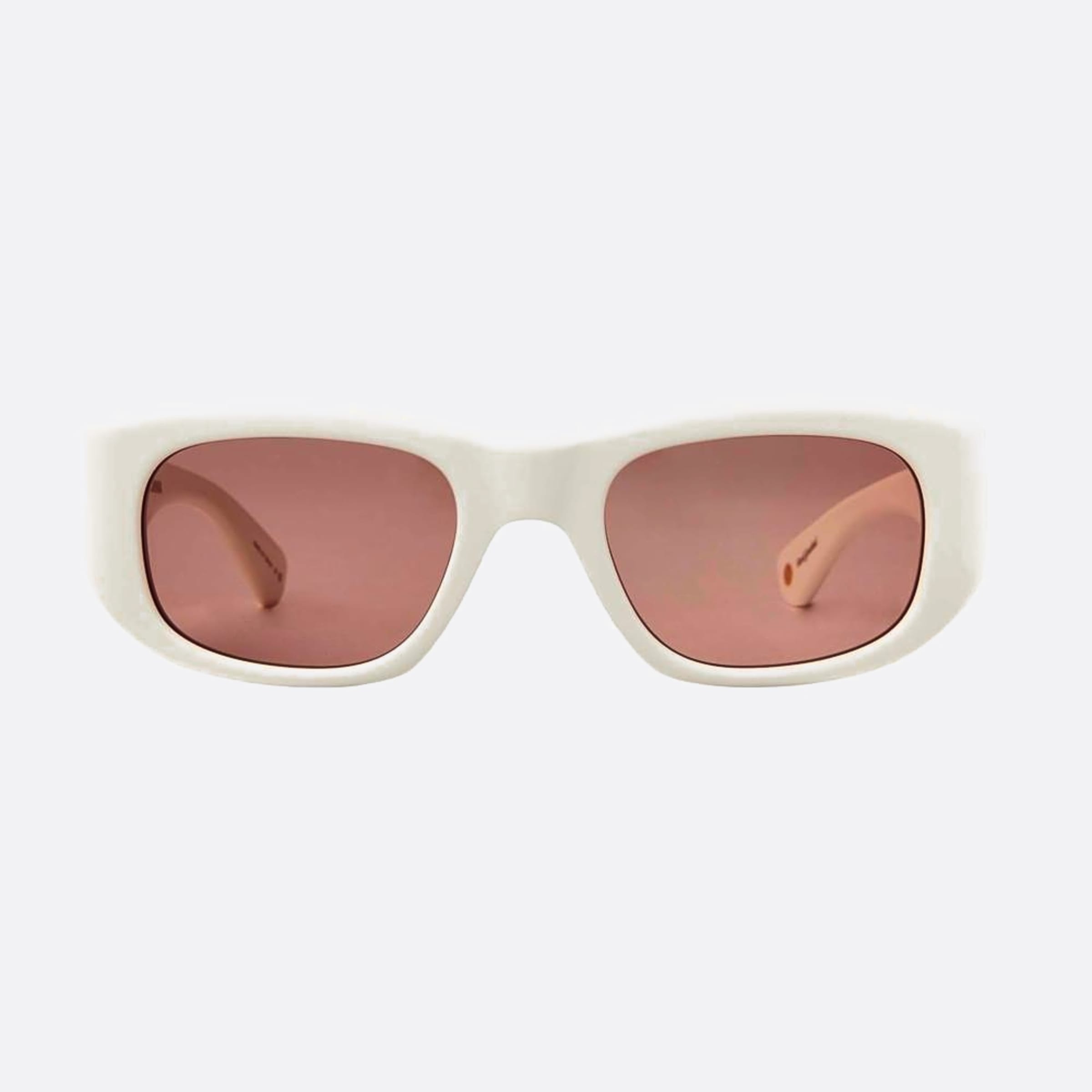 Garrett 50mm Leight Laguna Sun Teespi Bor White Squared Unisex Sunglasses - Main View