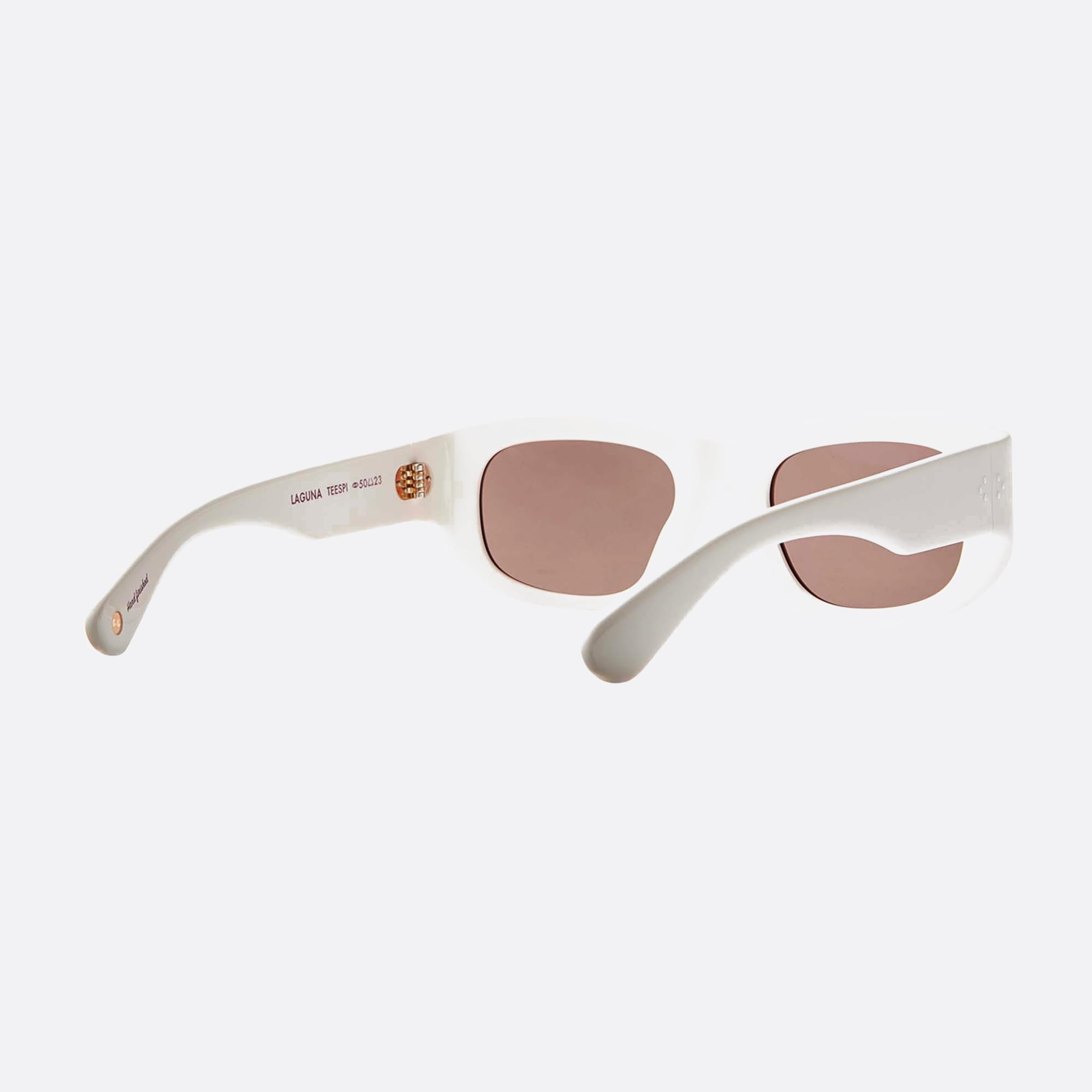 Garrett 50mm Leight Laguna Sun Teespi Bor White Squared Unisex Sunglasses - Lifestyle Shot