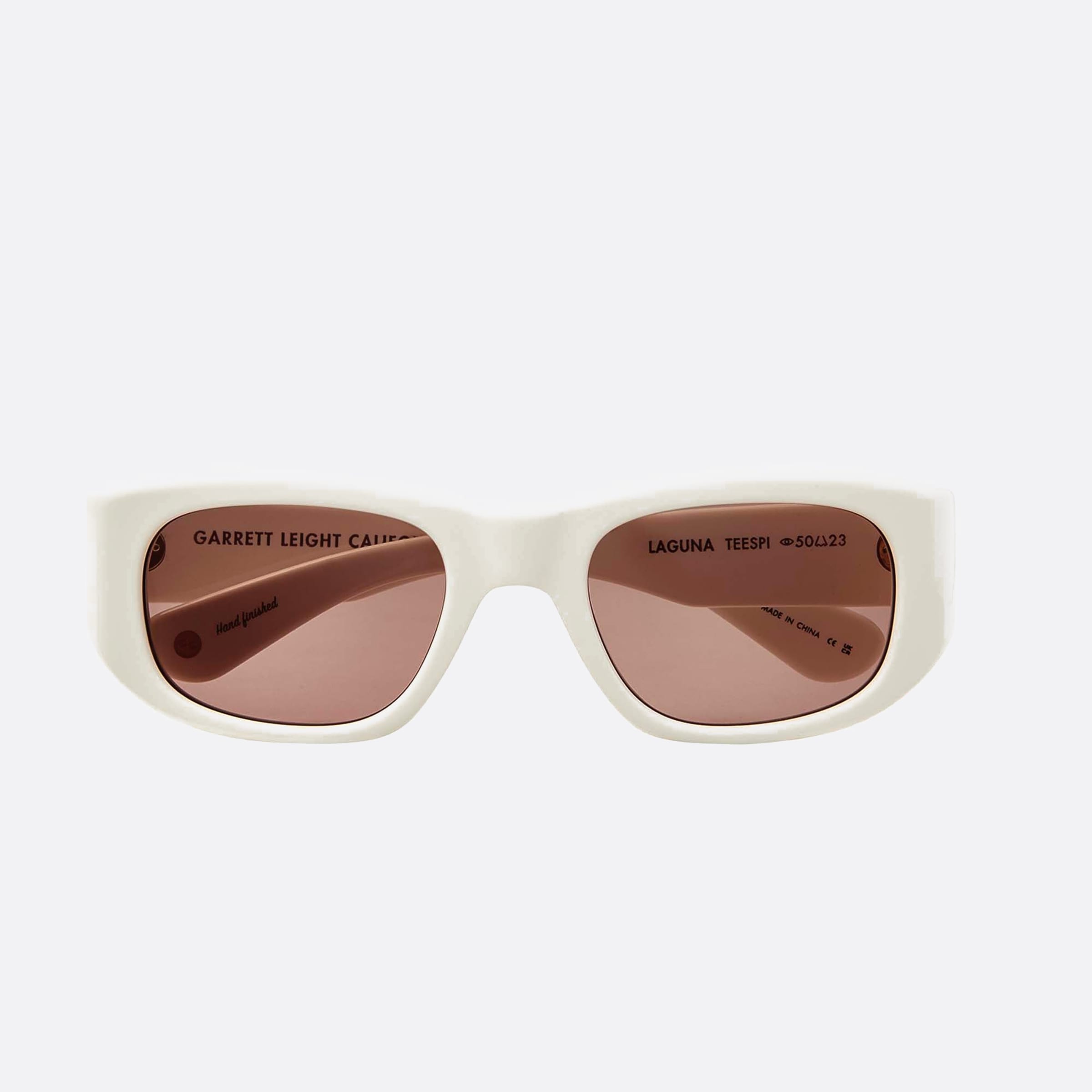 Garrett 50mm Leight Laguna Sun Teespi Bor White Squared Unisex Sunglasses - Additional Angle