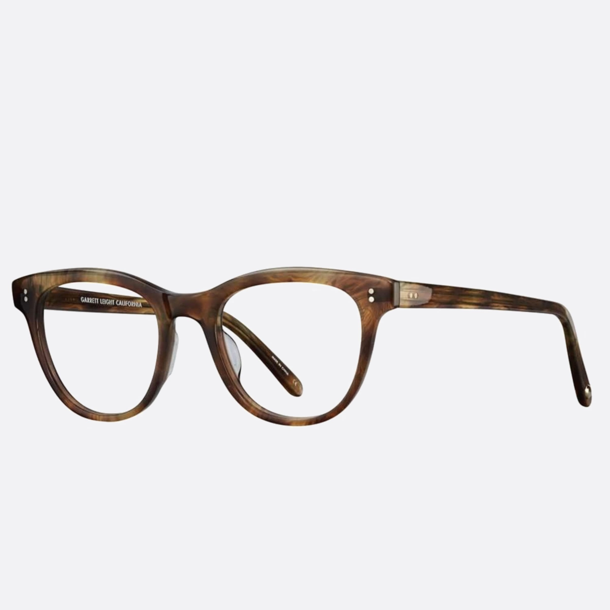 Garrett 47mm Leight Loyola Fet Havana Cat Eye Unisex Eyeglasses - Side View