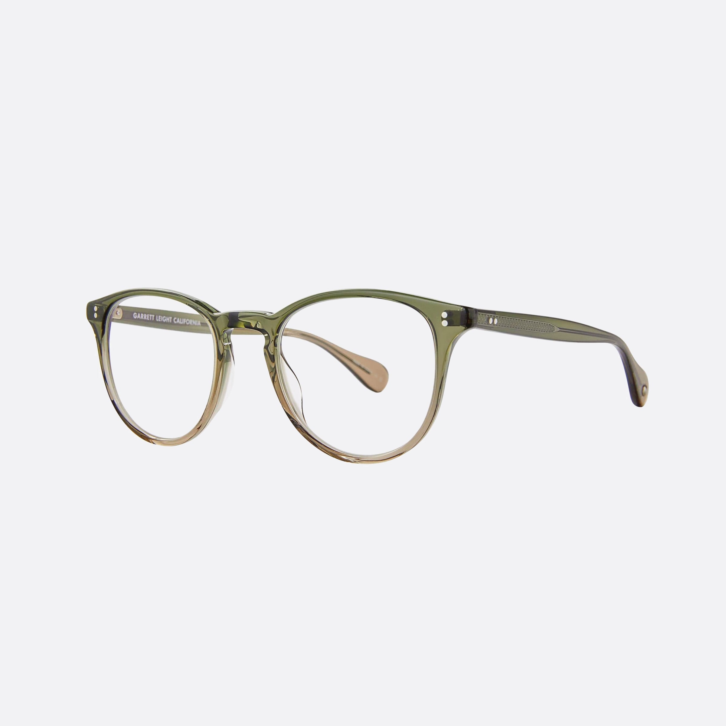 Garrett 48mm Leight Manzanita Cypf Green Round Unisex Eyeglasses - Main View