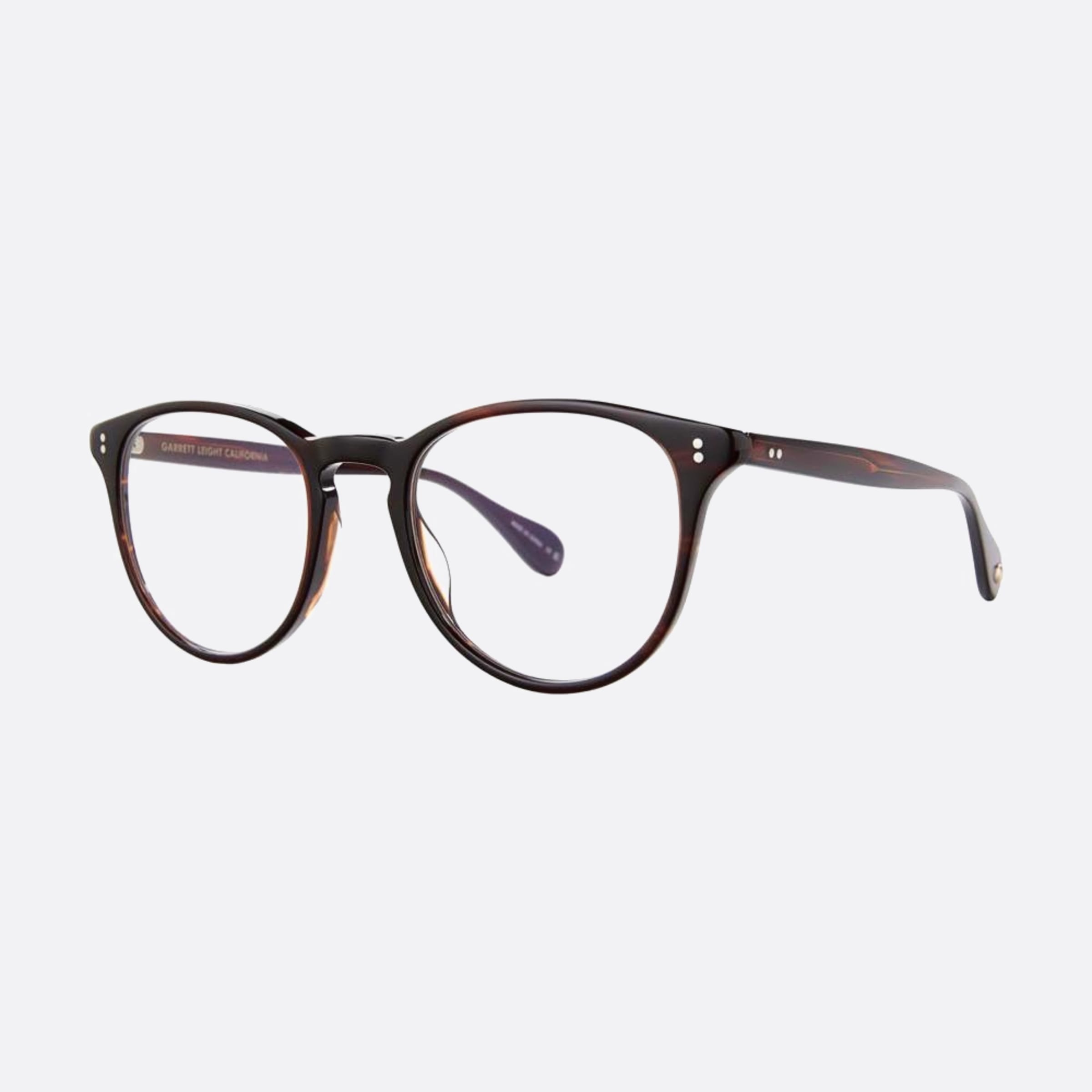 Garrett 50mm Leight Manzanita Rwt Havana Round Unisex Eyeglasses - Side View