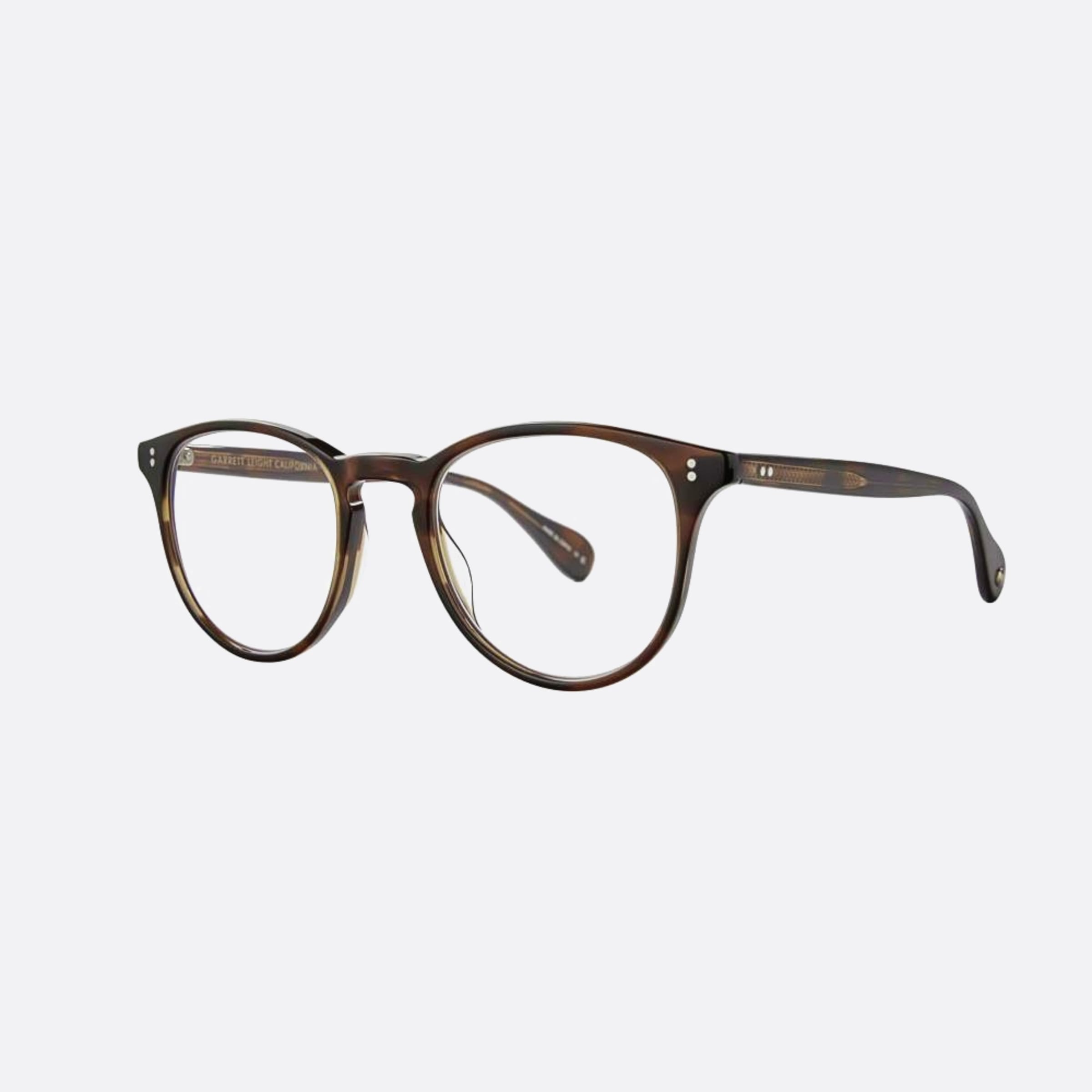 Garrett 48mm Leight Manzanita Spbrnsh Havana Round Unisex Eyeglasses - Side View