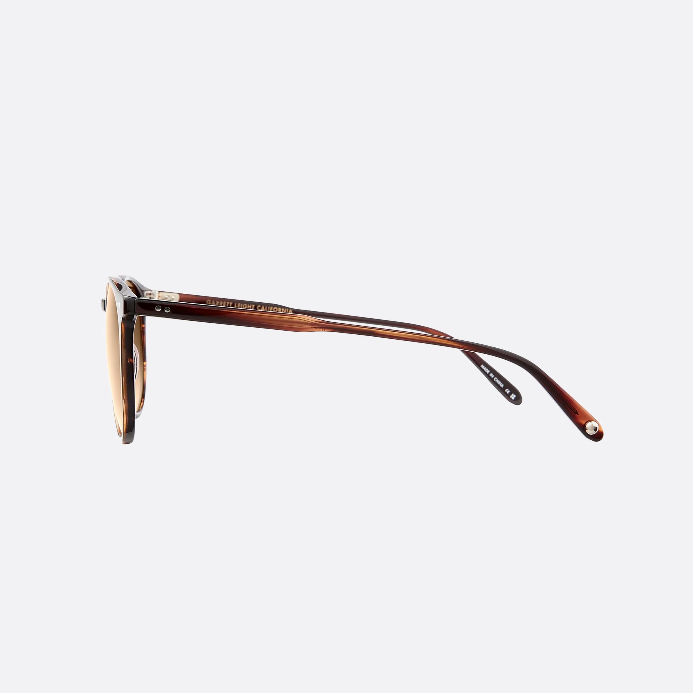 Garrett 51mm Leight Morningside Rwt Tortoise Round Unisex Sunglasses - Detail View