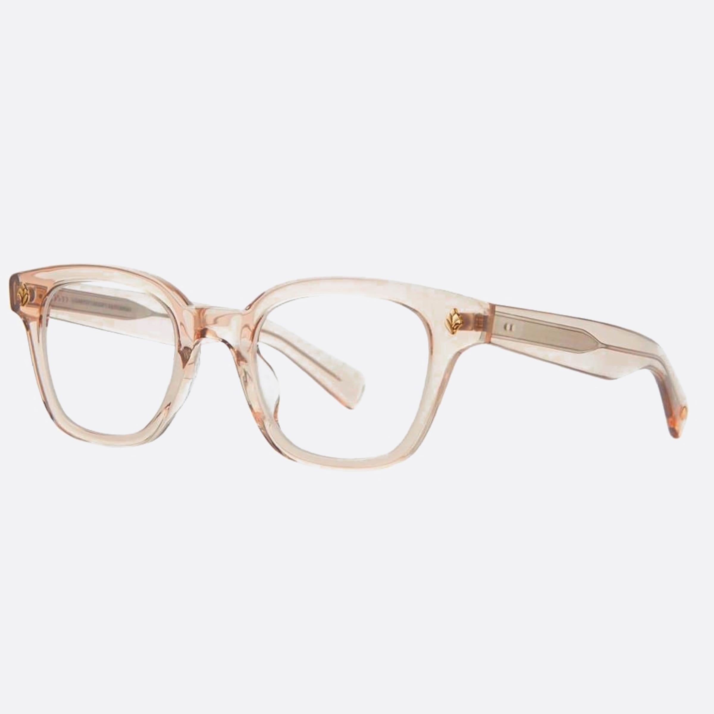 Garrett 46mm Leight Naples Bio Bgecr Transparent Squared Unisex Eyeglasses - Side View