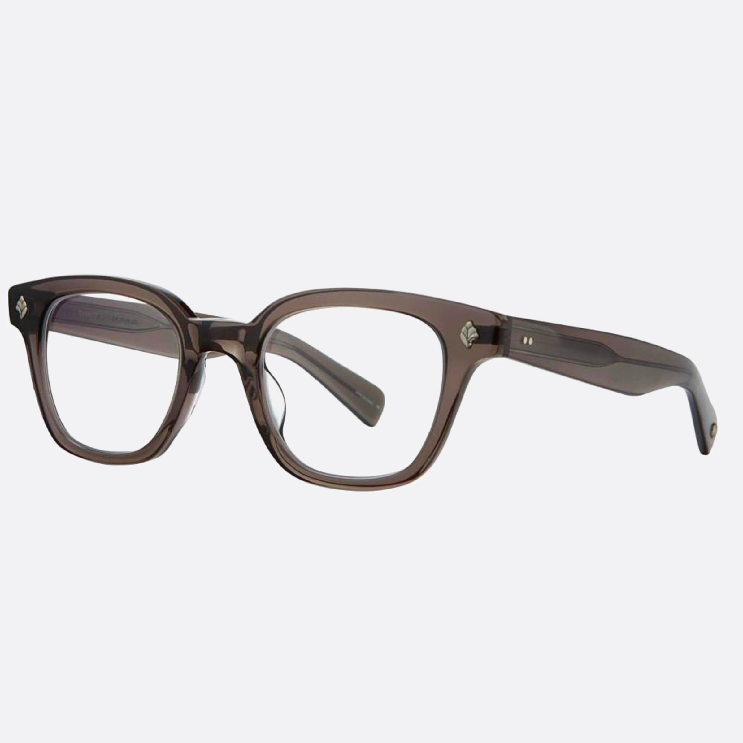 Garrett 46mm Leight Naples Bio Chr Grey Squared Unisex Eyeglasses - Side View