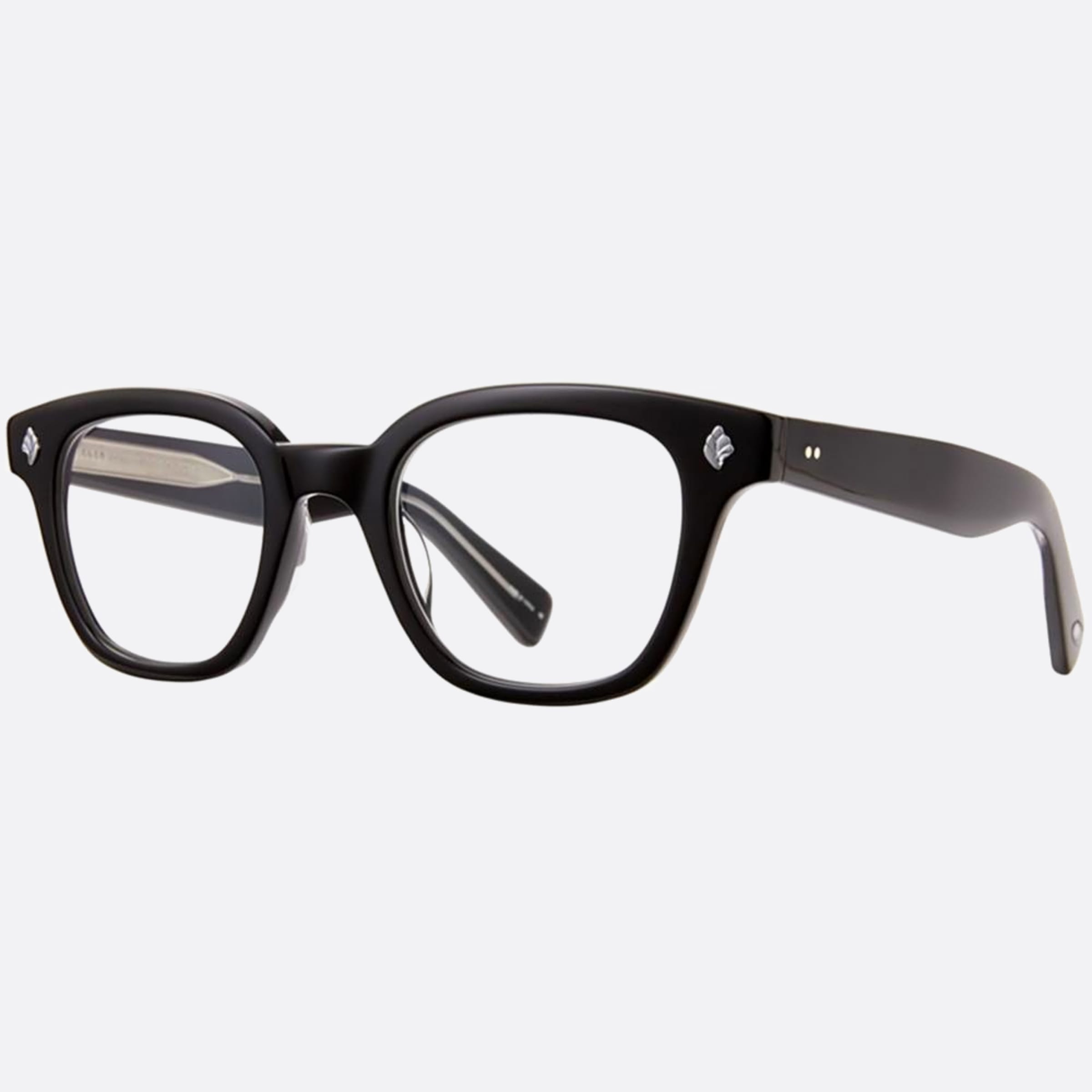 Garrett 46mm Leight Naples Black Squared Unisex Eyeglasses - Side View