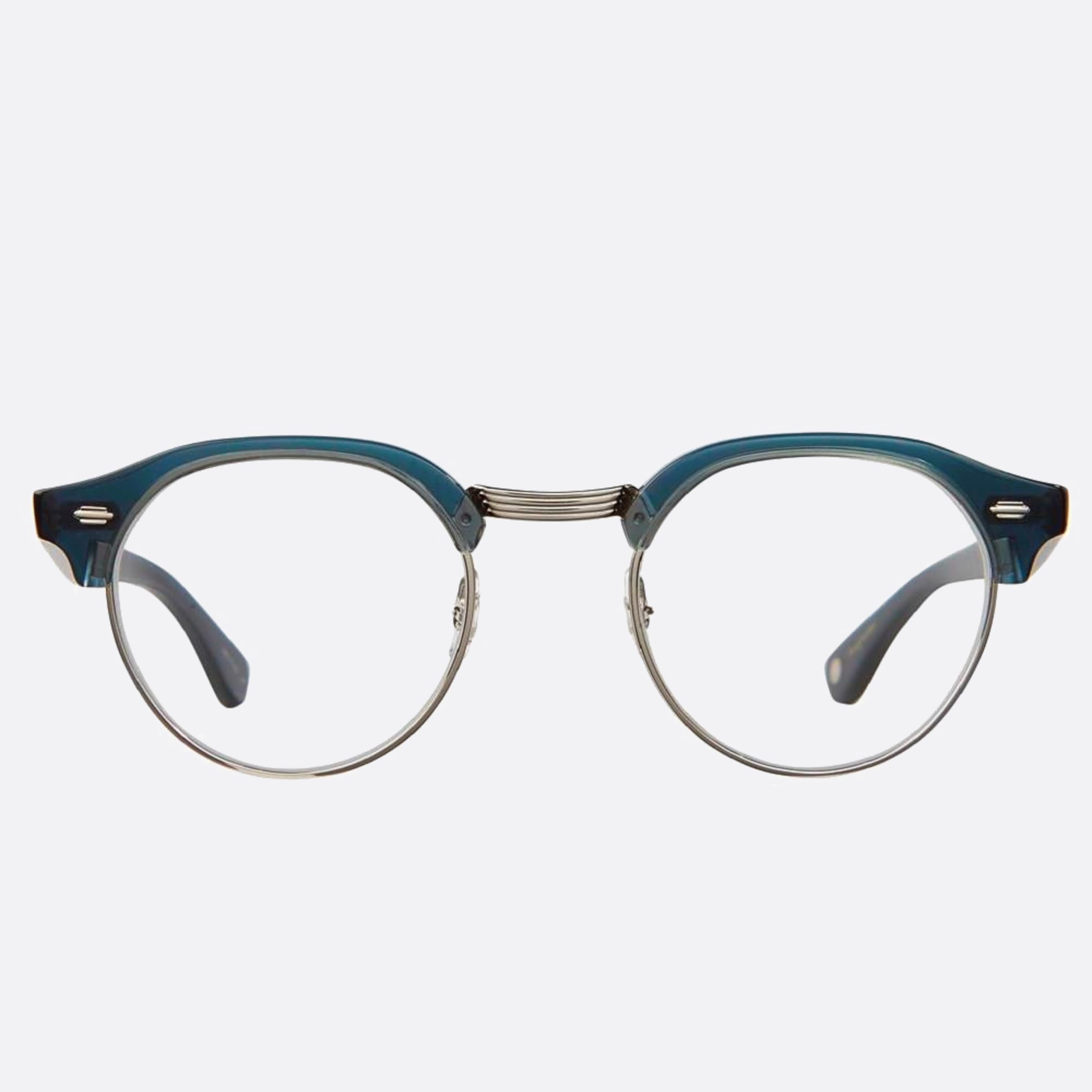 Garrett 47mm Leight Oakwood Nvy Blue Round Unisex Eyeglasses - Main View