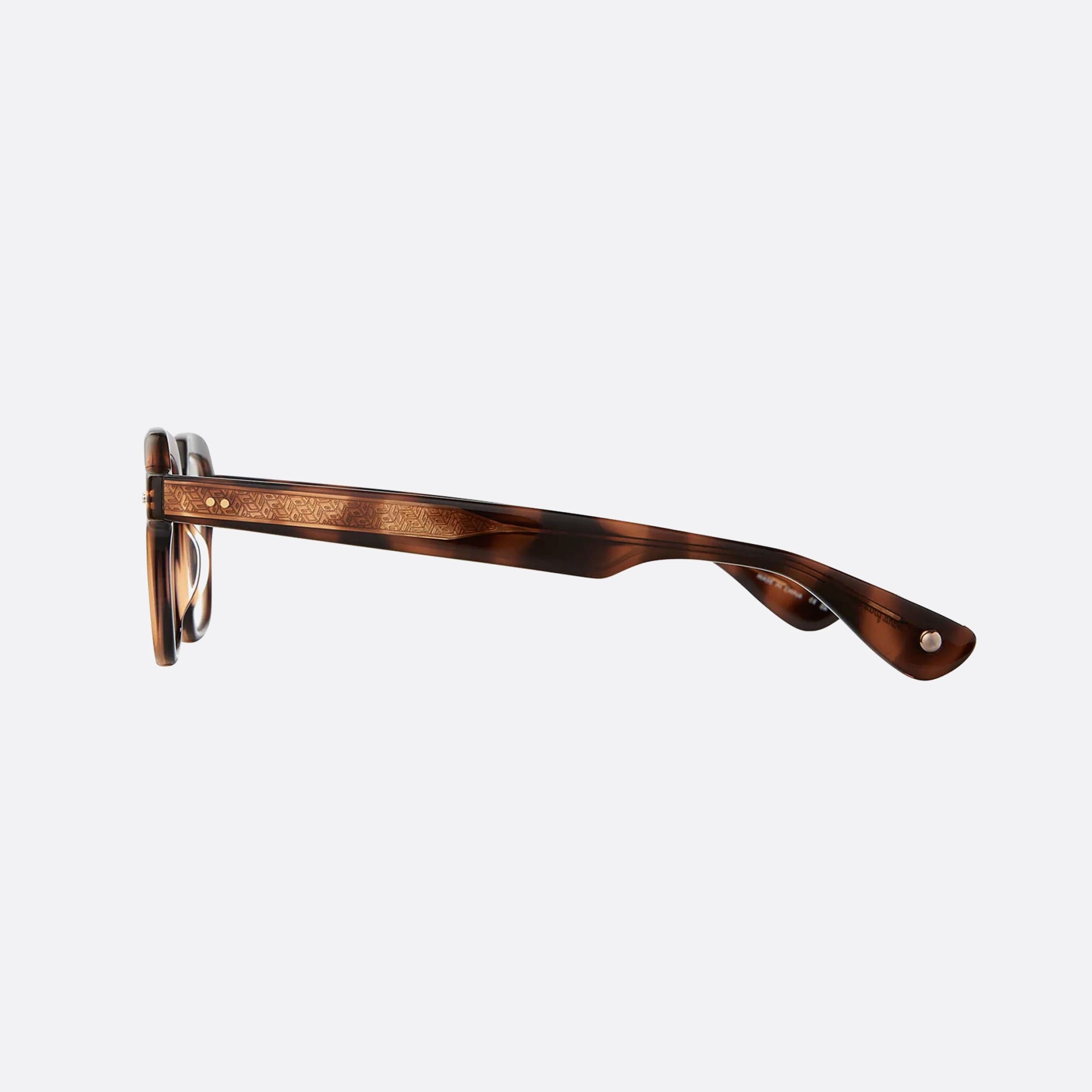 Garrett 49mm Leight Freddy Spbrnsh Brown Geometric Unisex Eyeglasses - Detail View