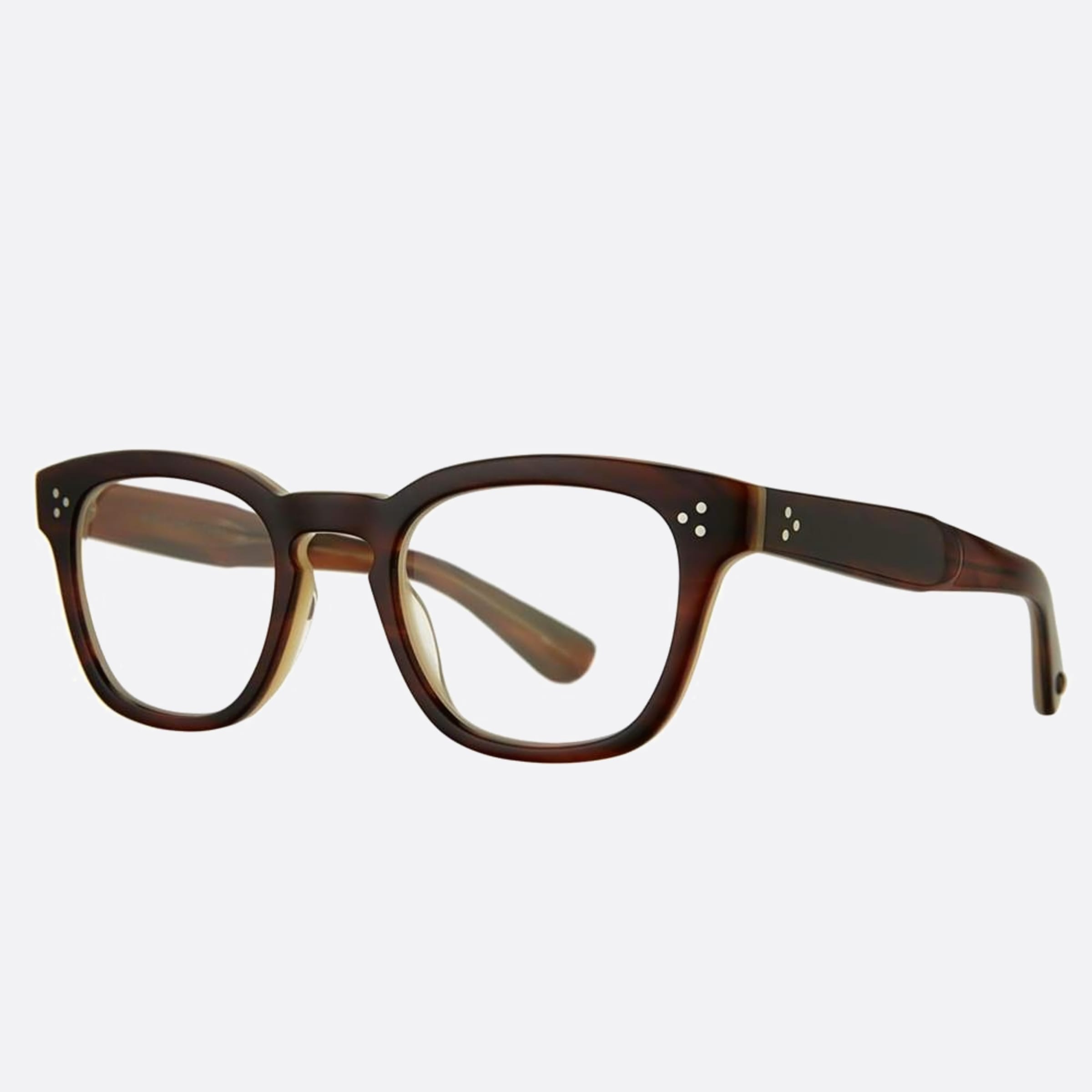 Garrett 47mm Leight Regent Wht Havana Geometric Unisex Eyeglasses - Side View