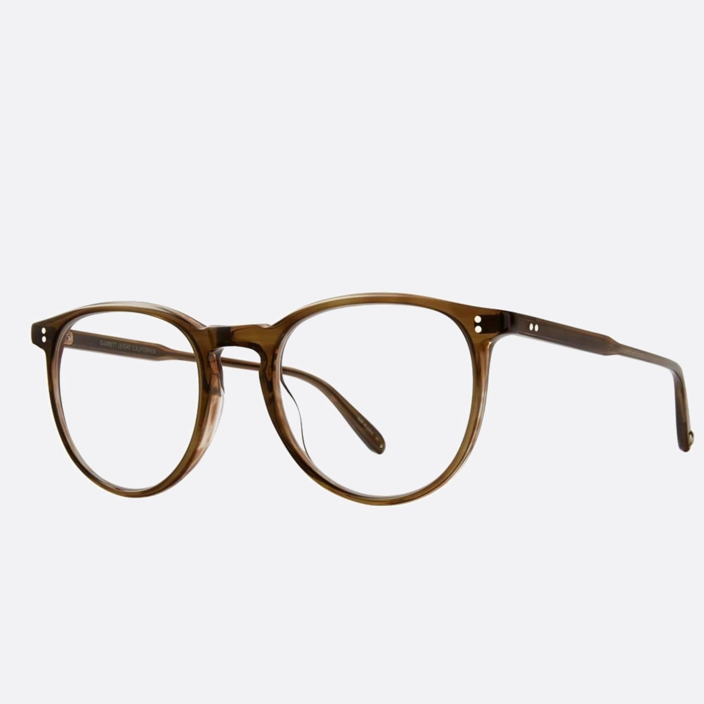 Garrett 49mm Leight Rennie Green Geometric Unisex Eyeglasses - Side View